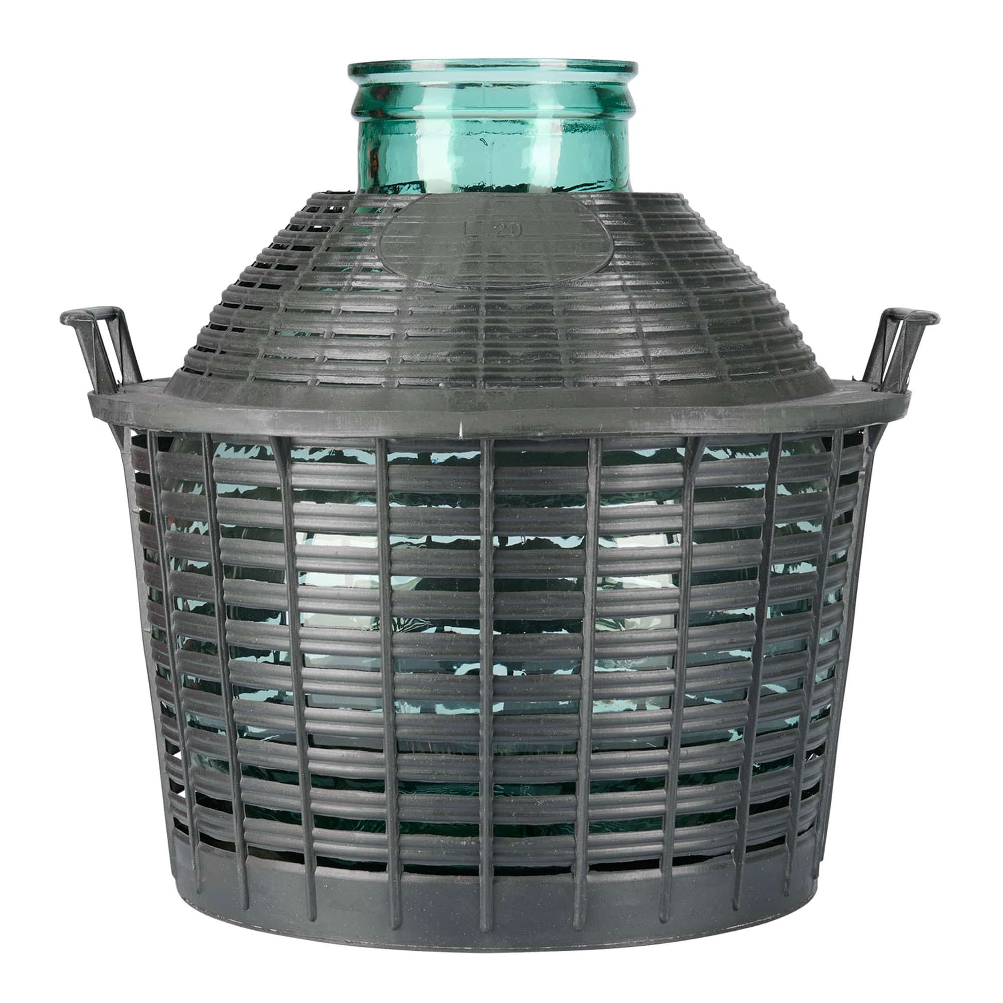 20 l butelie cu balon gât larg, sticlă, gură: capac cu clapetă