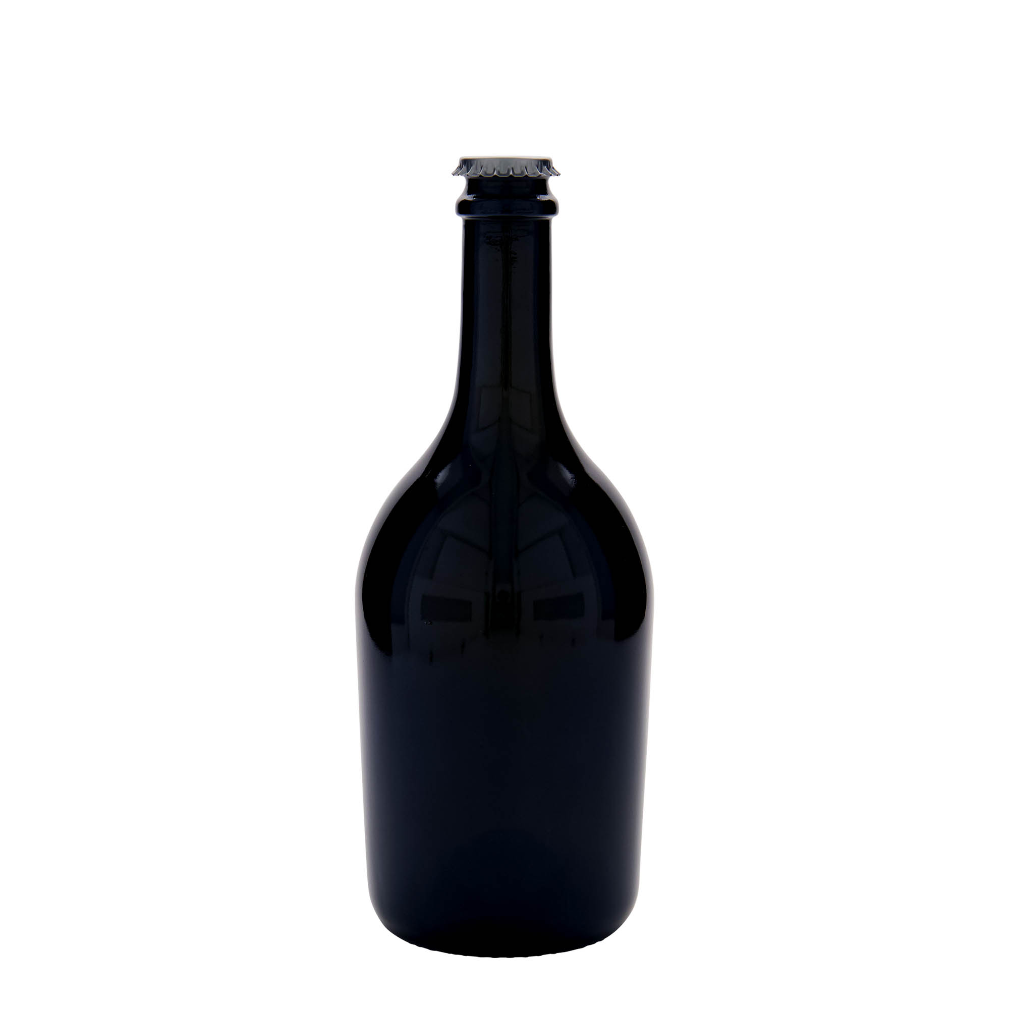 Sticlă de bere/șampanie 750 ml „Butterfly”, sticlă, verde antichizat, gât: capac cronic