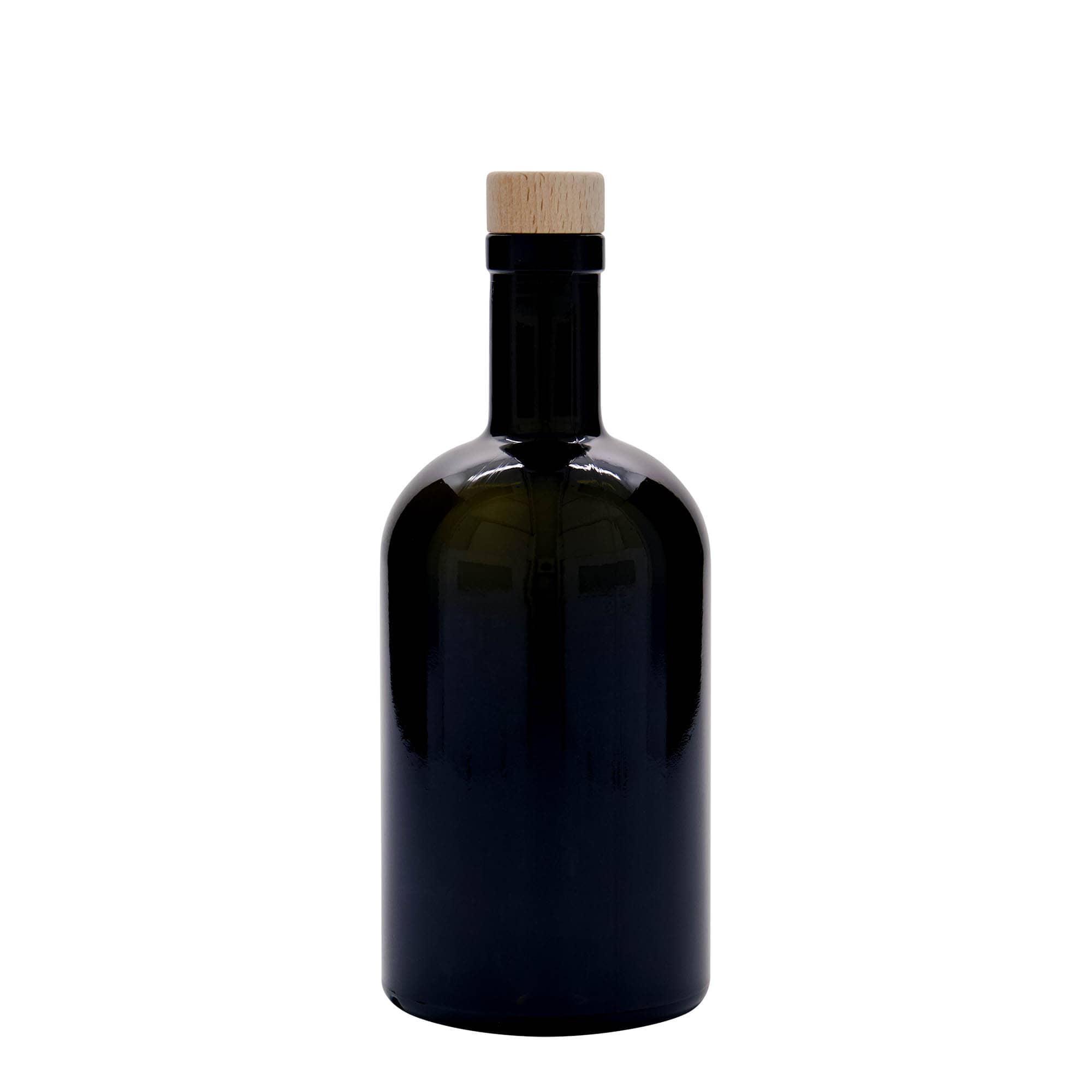 Sticlă de sticlă de 500 ml „Farmacia”, verde antic, gura: plută