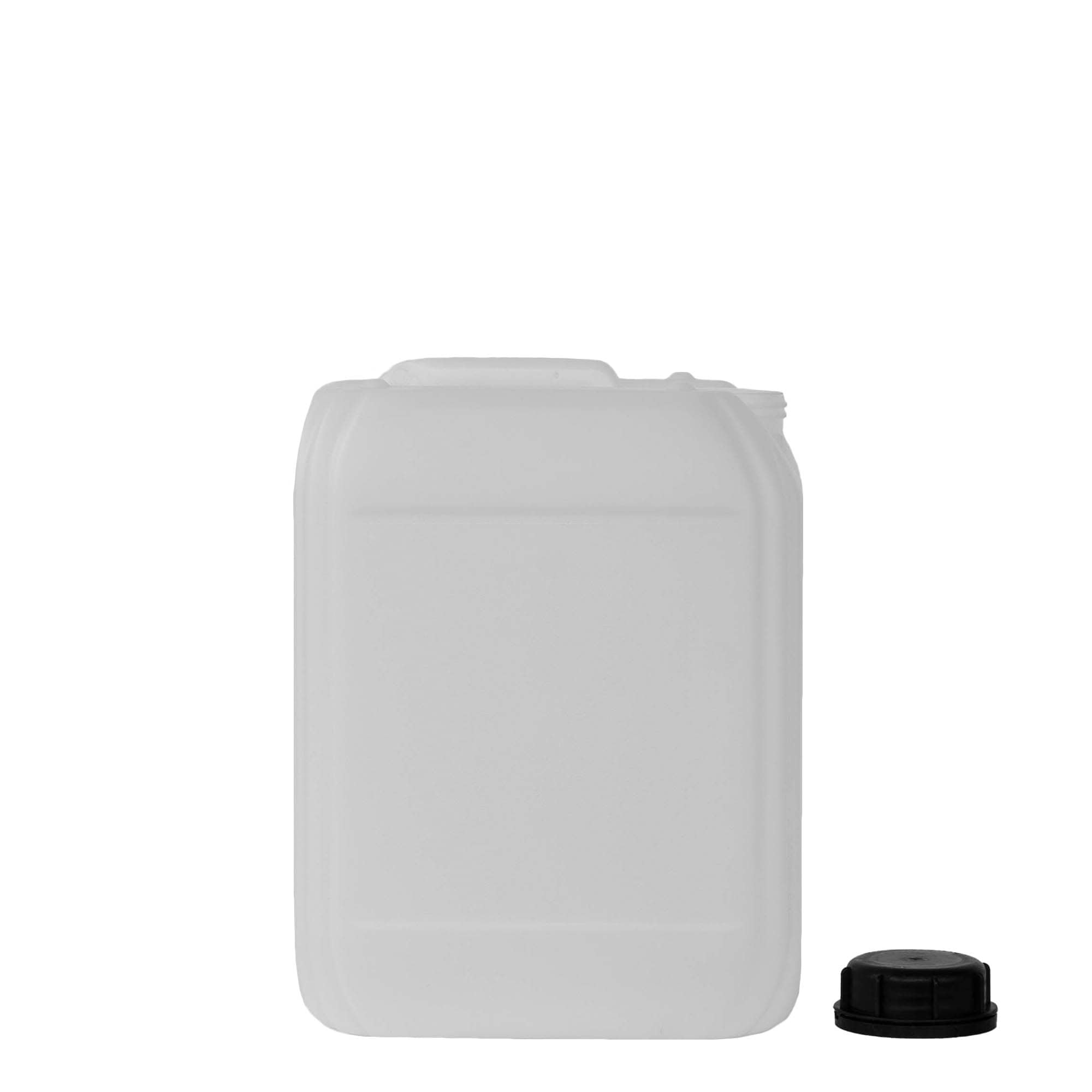 Canistră de 10 l, dreptunghiulară, din plastic HDPE, naturală, gura: ND 55