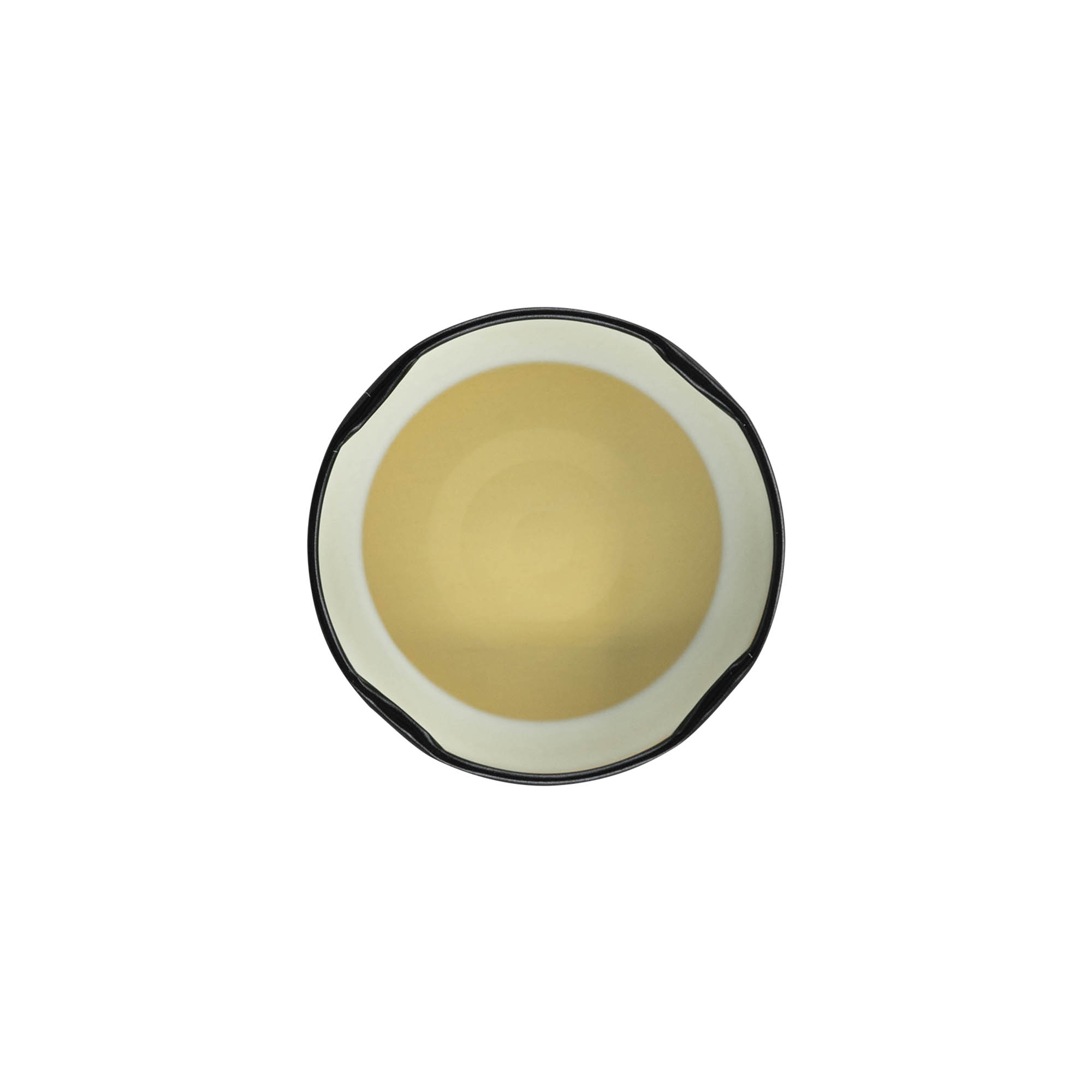 Capac cu filet adânc, tablă albă, negru, pentru gura: Deep-TO 66 Capac cu filet adânc, tablă albă, negru, pentru gura: Deep-TO 66