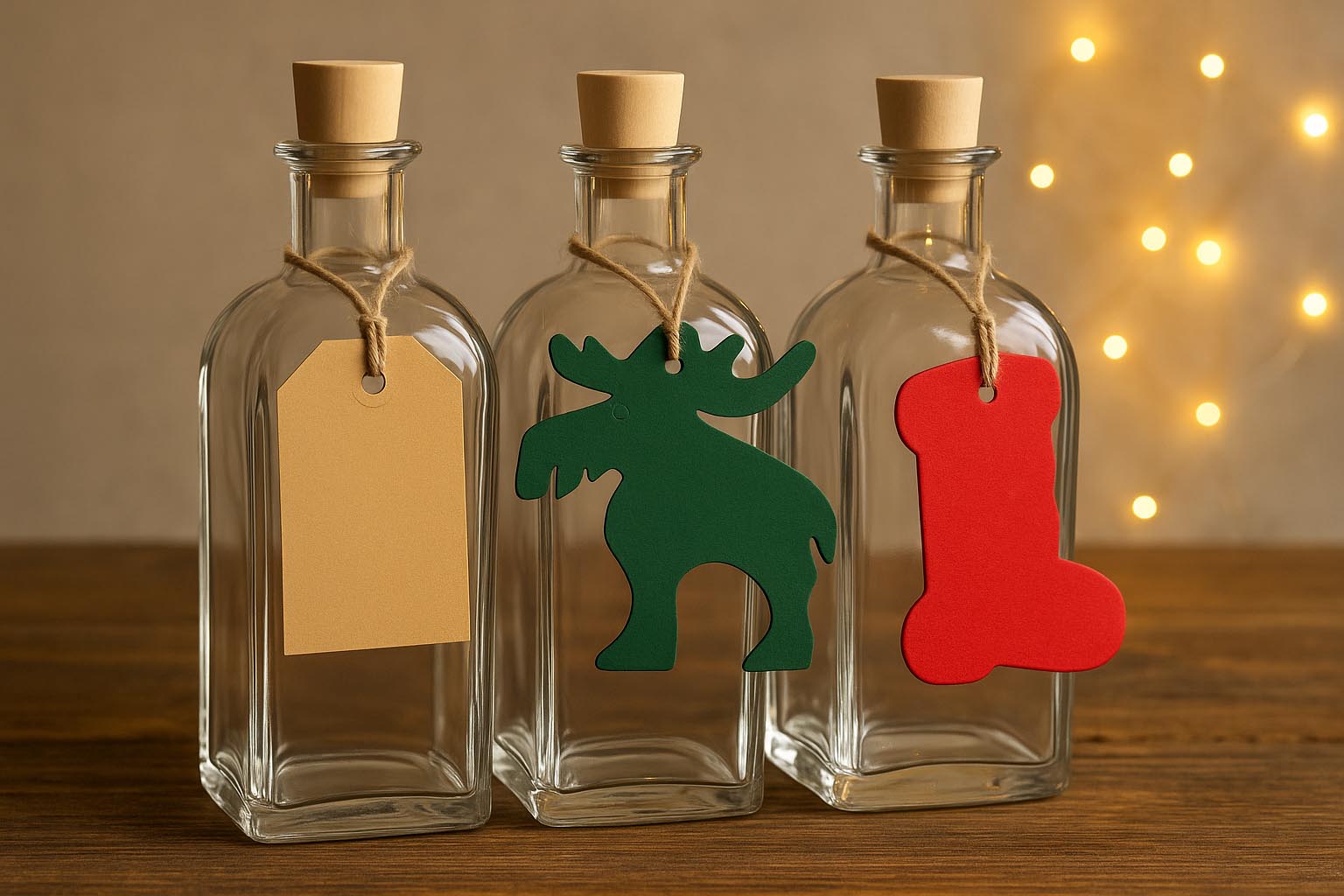 Etichetă agățată dreptunghiulară, maro