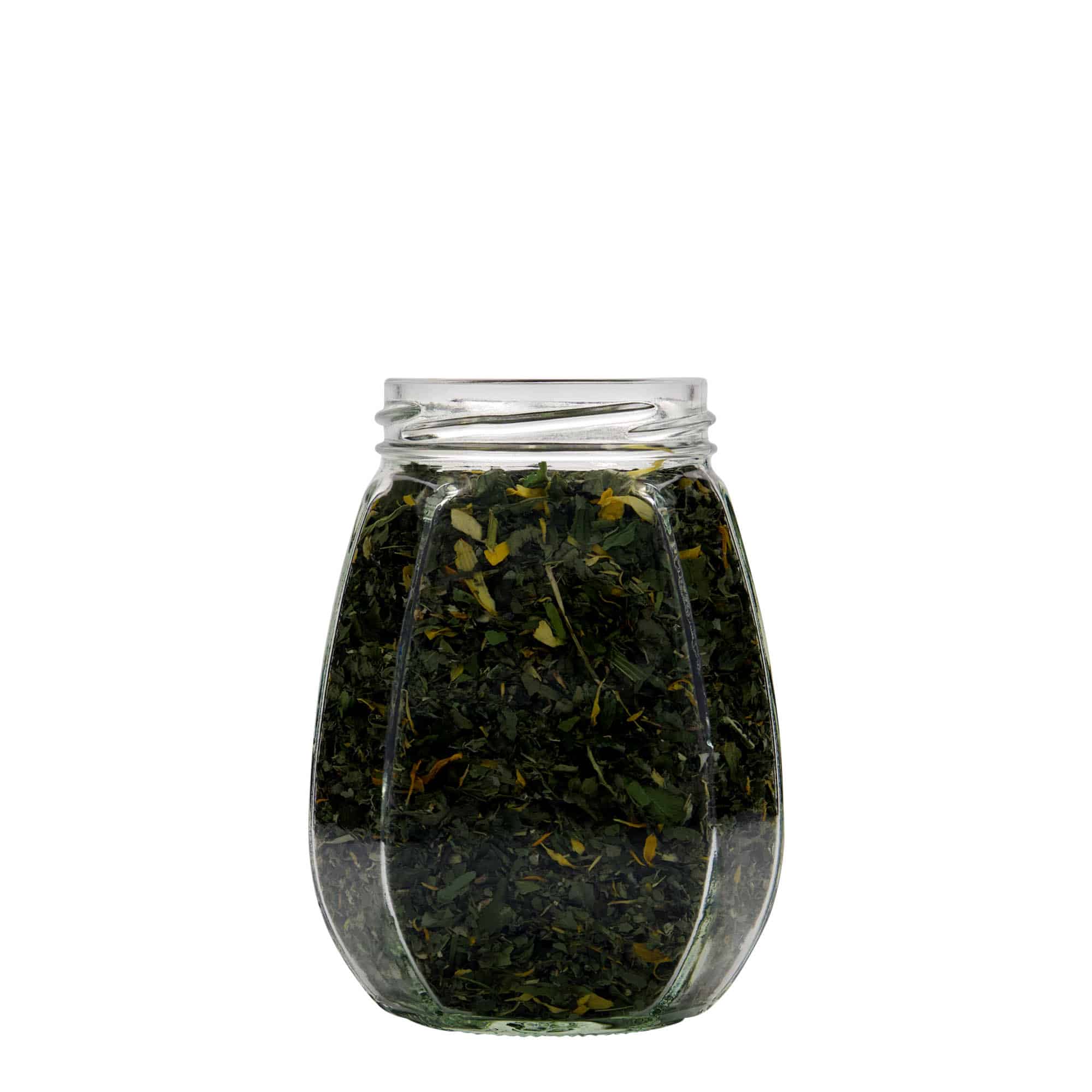 385 ml borcan pentru bijuterii, hexagonal, gura: Twist-Off (TO 63)