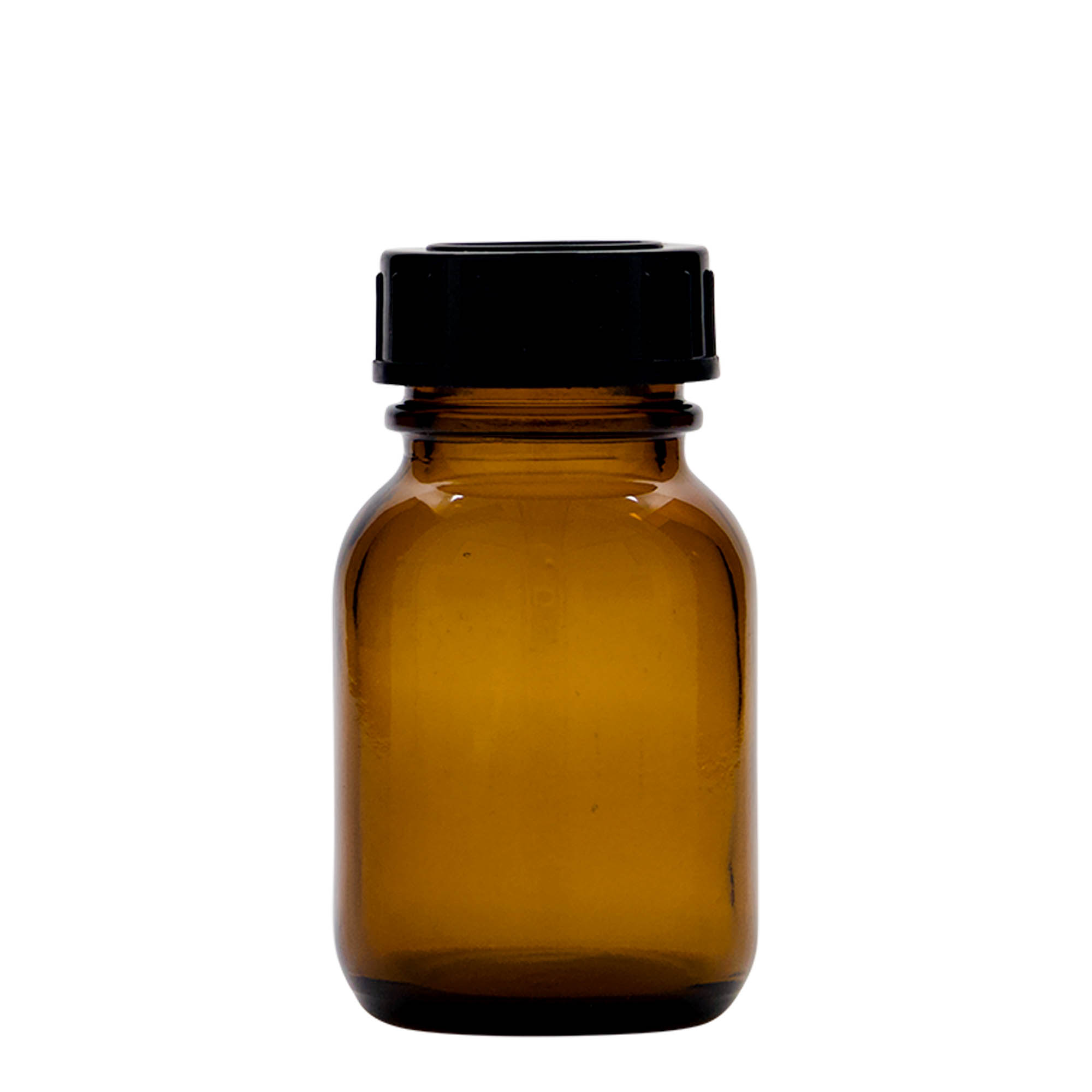 50 ml sticlă cu gât larg, maro, deschidere: DIN 32 50 ml sticlă cu gât larg, maro, deschidere: DIN 32