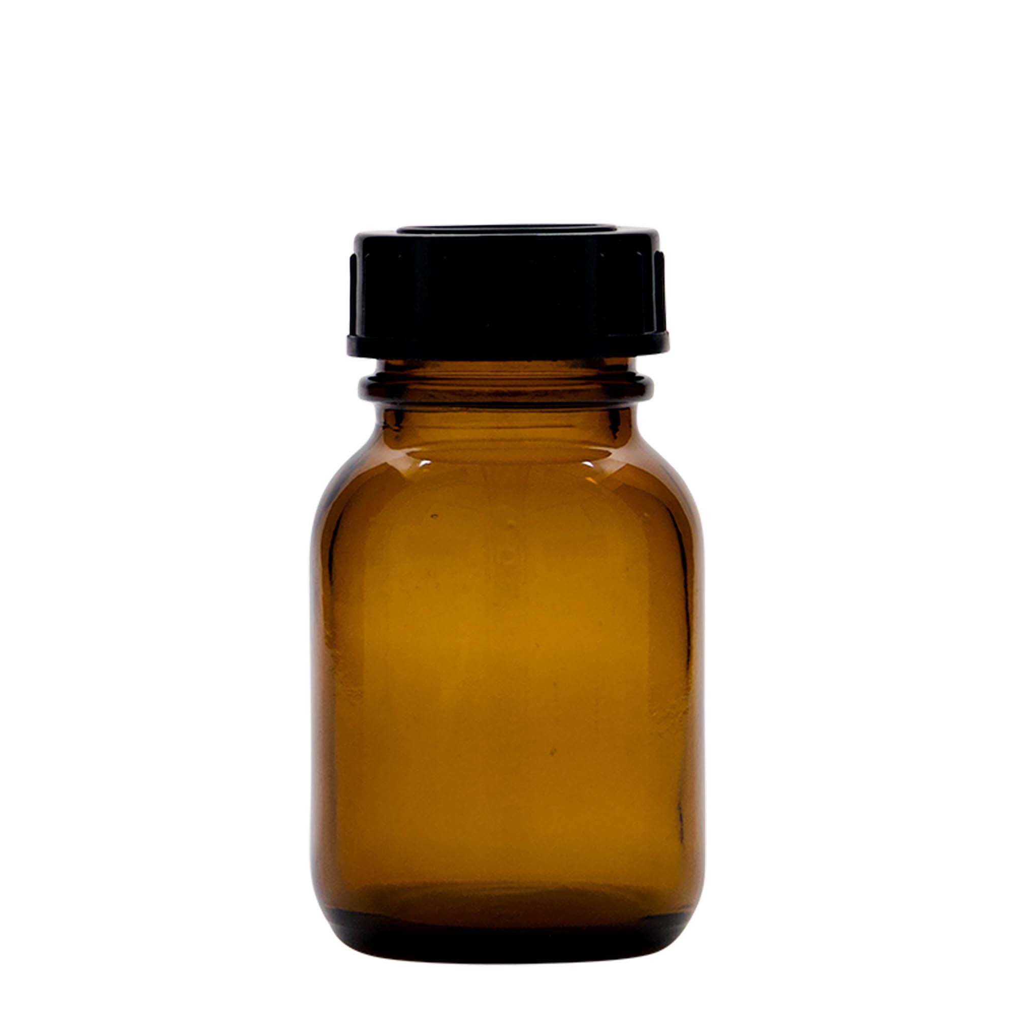 50 ml sticlă cu gât larg, maro, deschidere: DIN 32