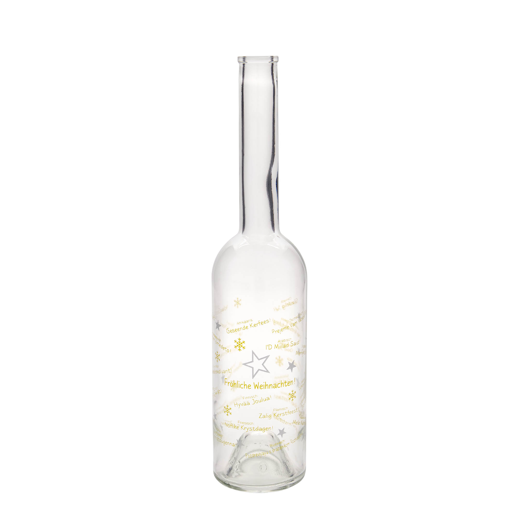 Sticlă de sticlă de 500 ml „Opera”, motiv: Crăciunul în lume, gura: dop