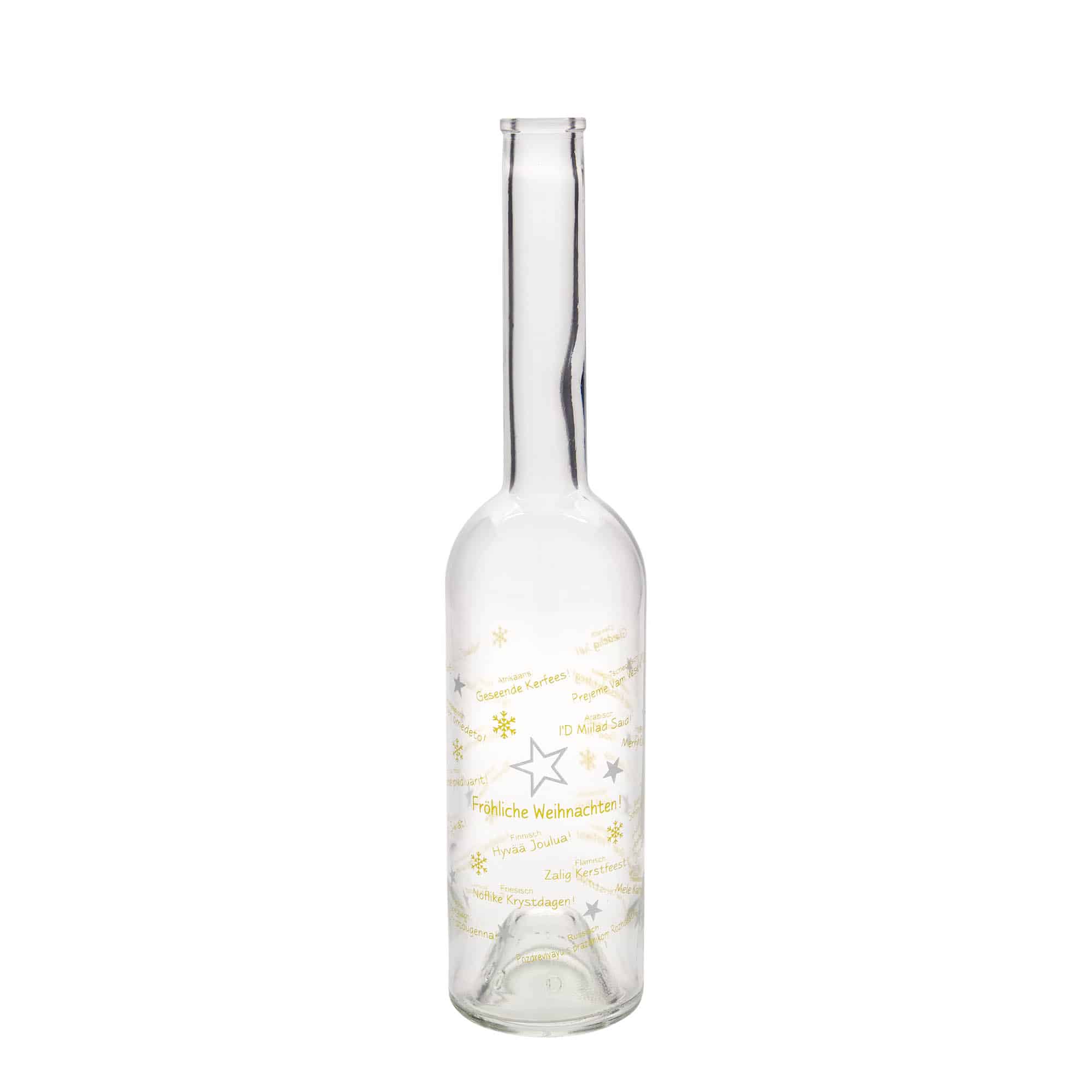 Sticlă de sticlă de 500 ml „Opera”, motiv: Crăciunul în lume, gura: dop