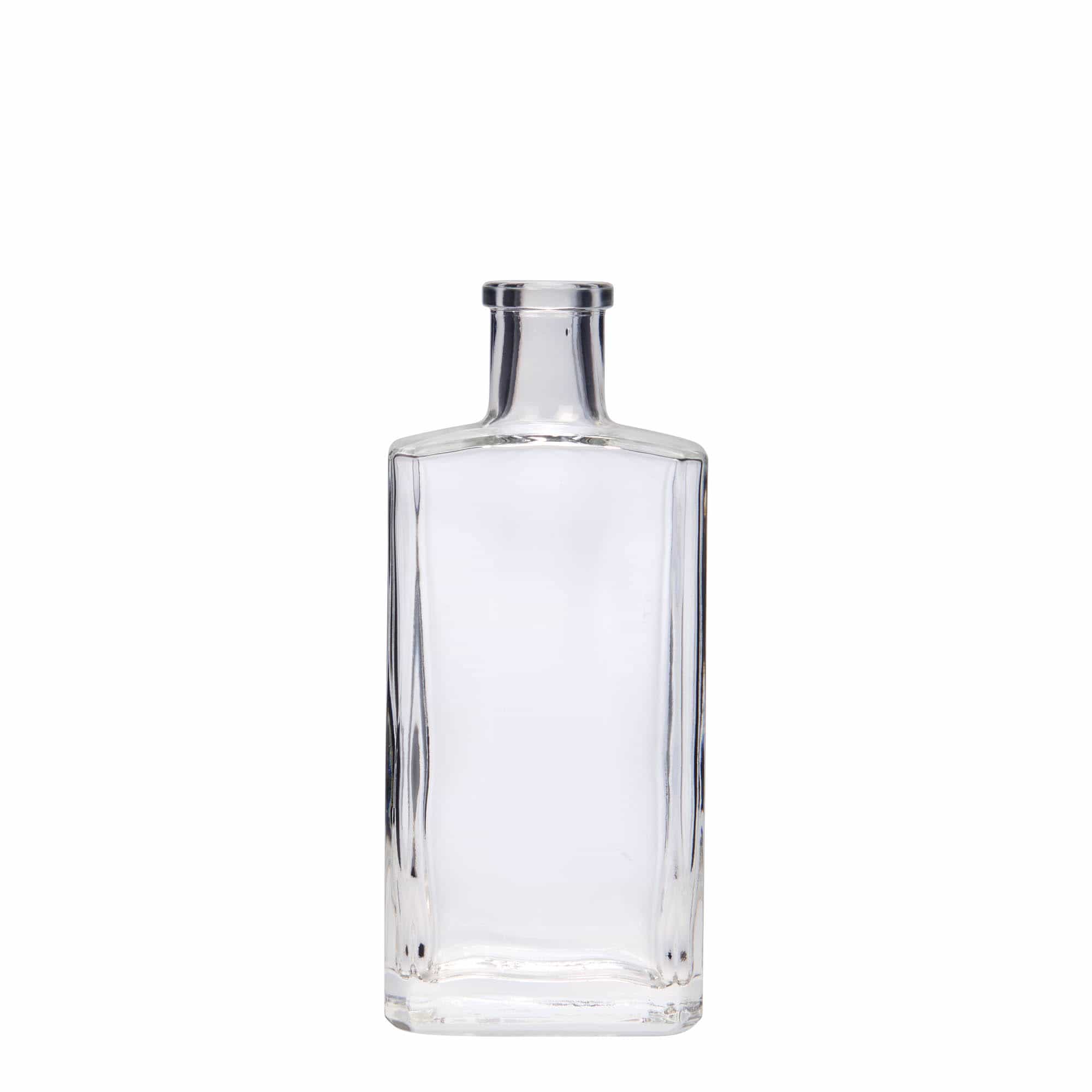 Sticlă de sticlă 200 ml „Shiny”, dreptunghiulară, gura: dop de plută