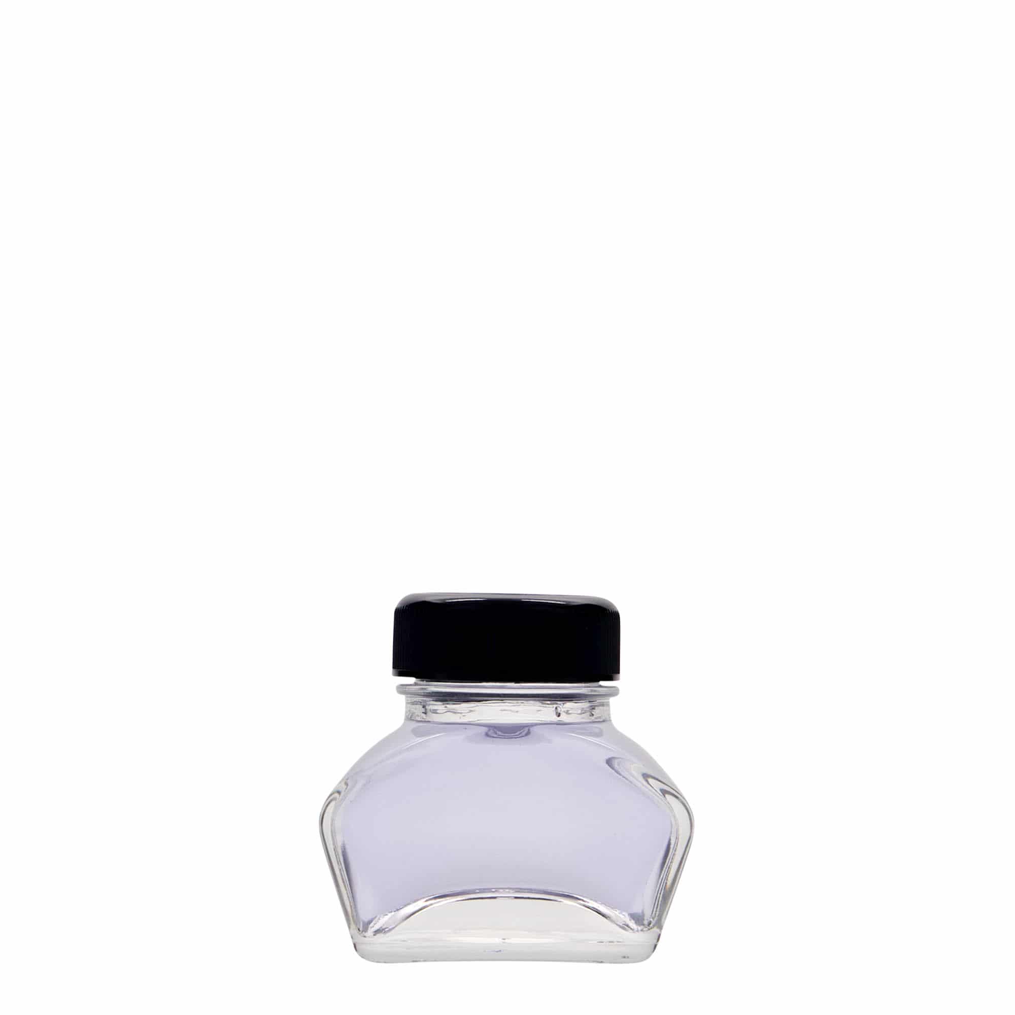 30 ml sticluță de cerneală, dreptunghiulară, gura: capac cu filet