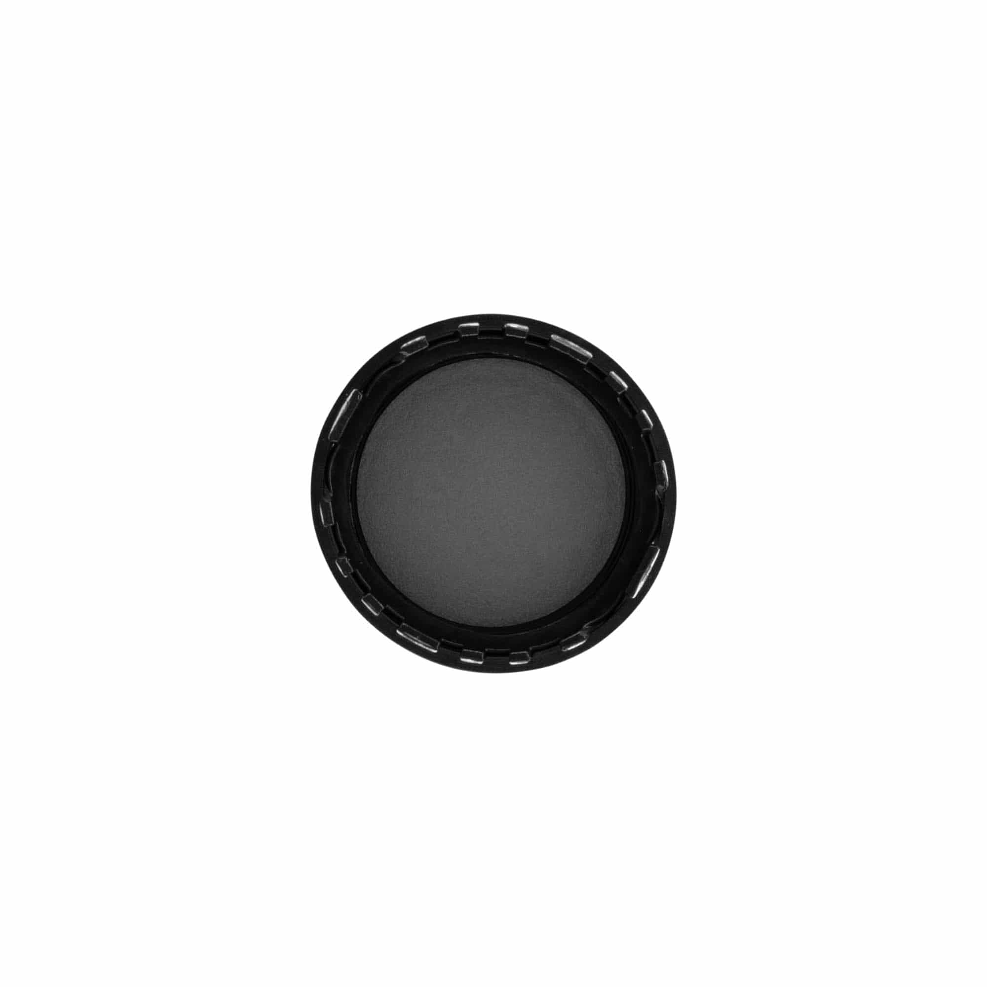 Capac cu filet, original, din plastic PP, negru, pentru gura: PP 28