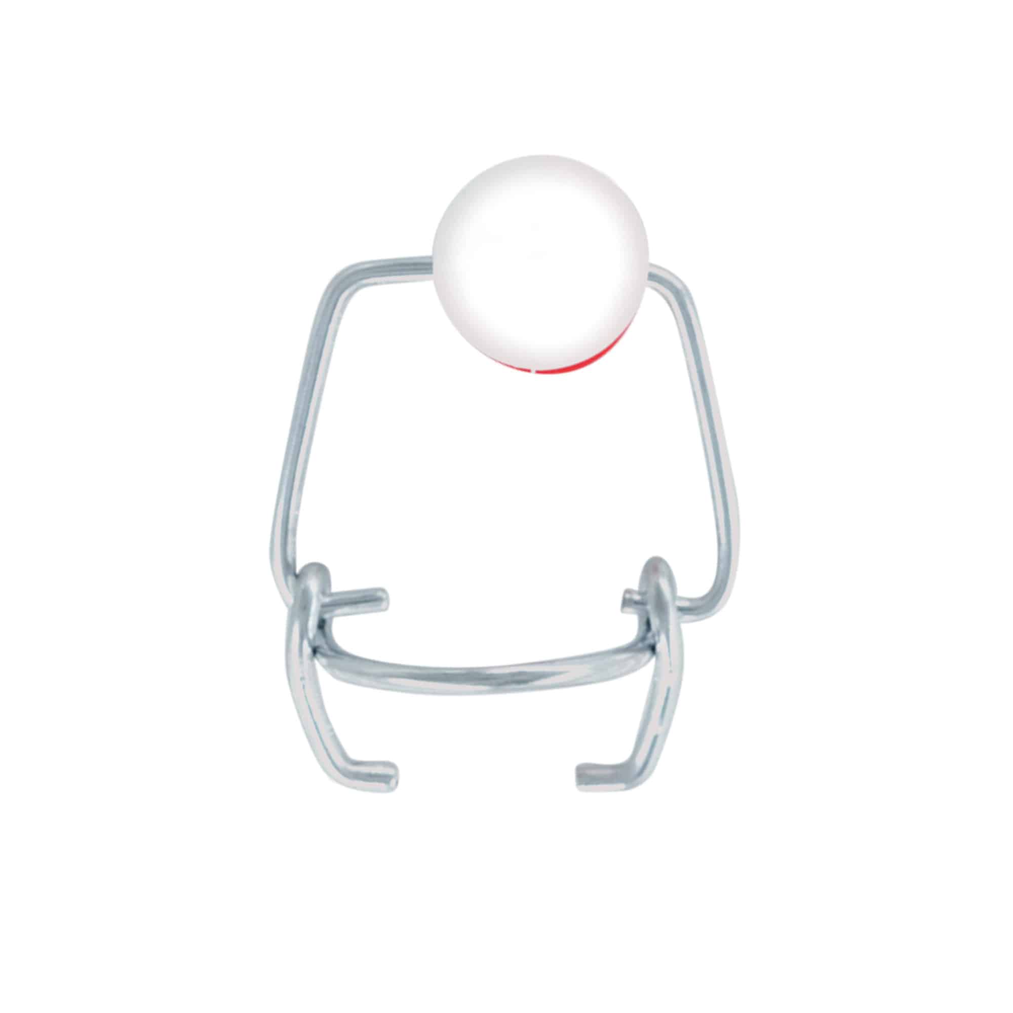 Închizător mic pentru cămașă, plastic, roșu-alb