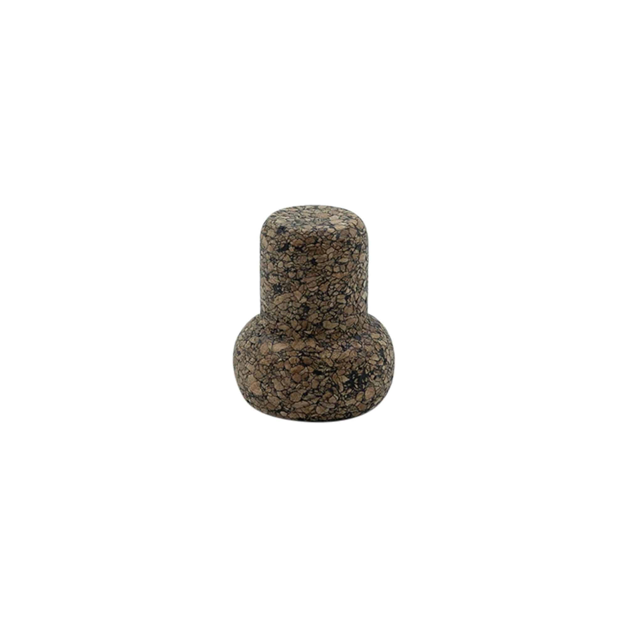 Dop cu mâner „Barrel” 19,5 mm, Corkcoal, pentru gură: plută Dop cu mâner „Barrel” 19,5 mm, Corkcoal, pentru gură: plută
