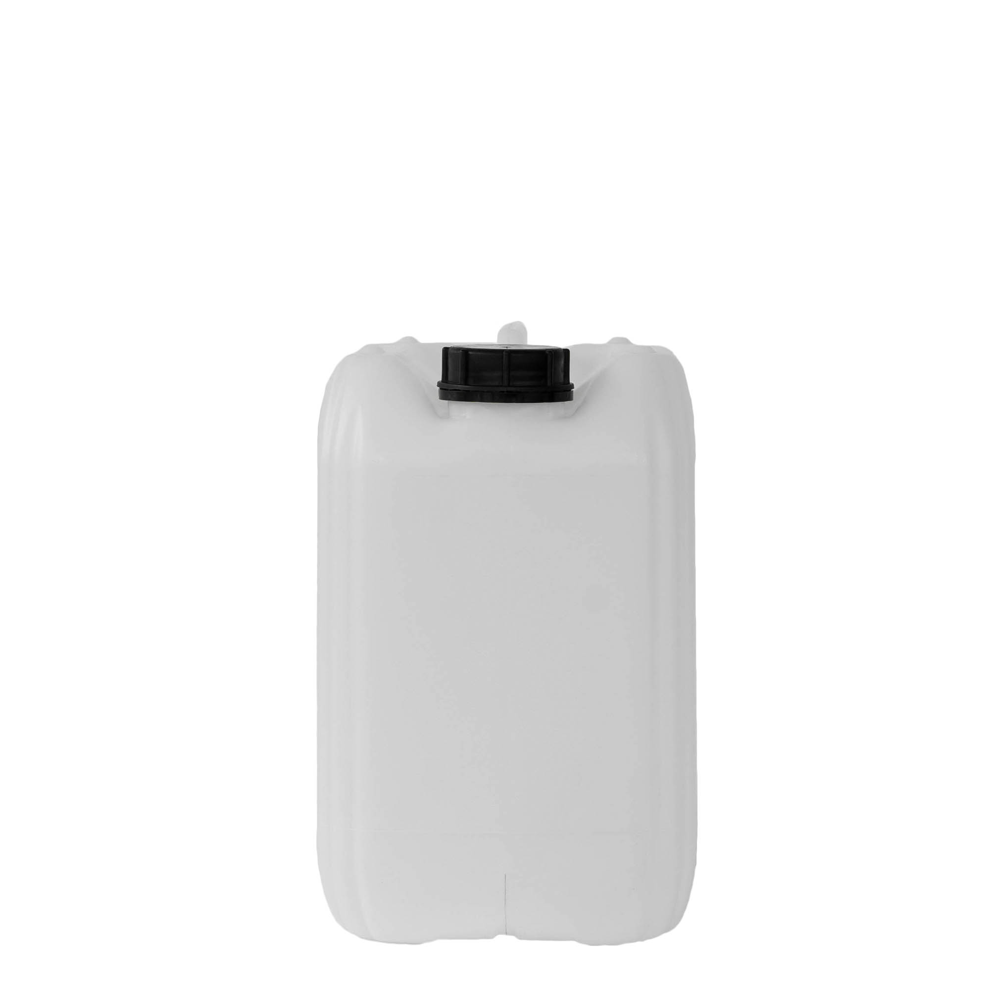 Canistră de 10 l, dreptunghiulară, din plastic HDPE, naturală, gura: ND 55 Canistră de 10 l, dreptunghiulară, din plastic HDPE, naturală, gura: ND 55