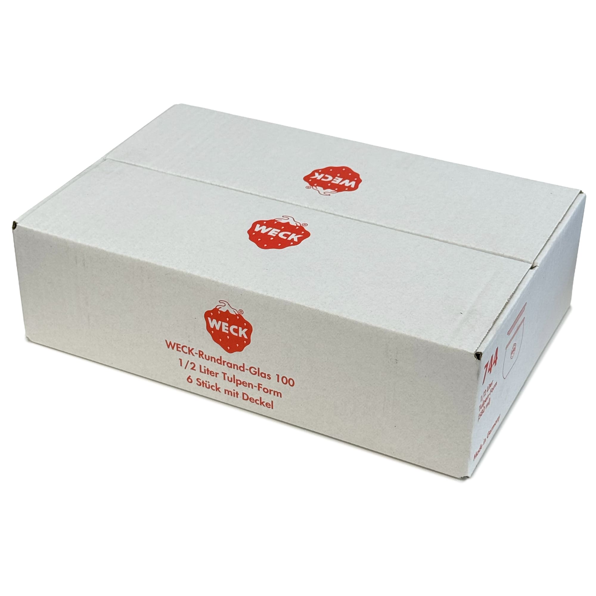 6x 580 ml borcan WECK tip lalea cu capac de sticlă RR 100
