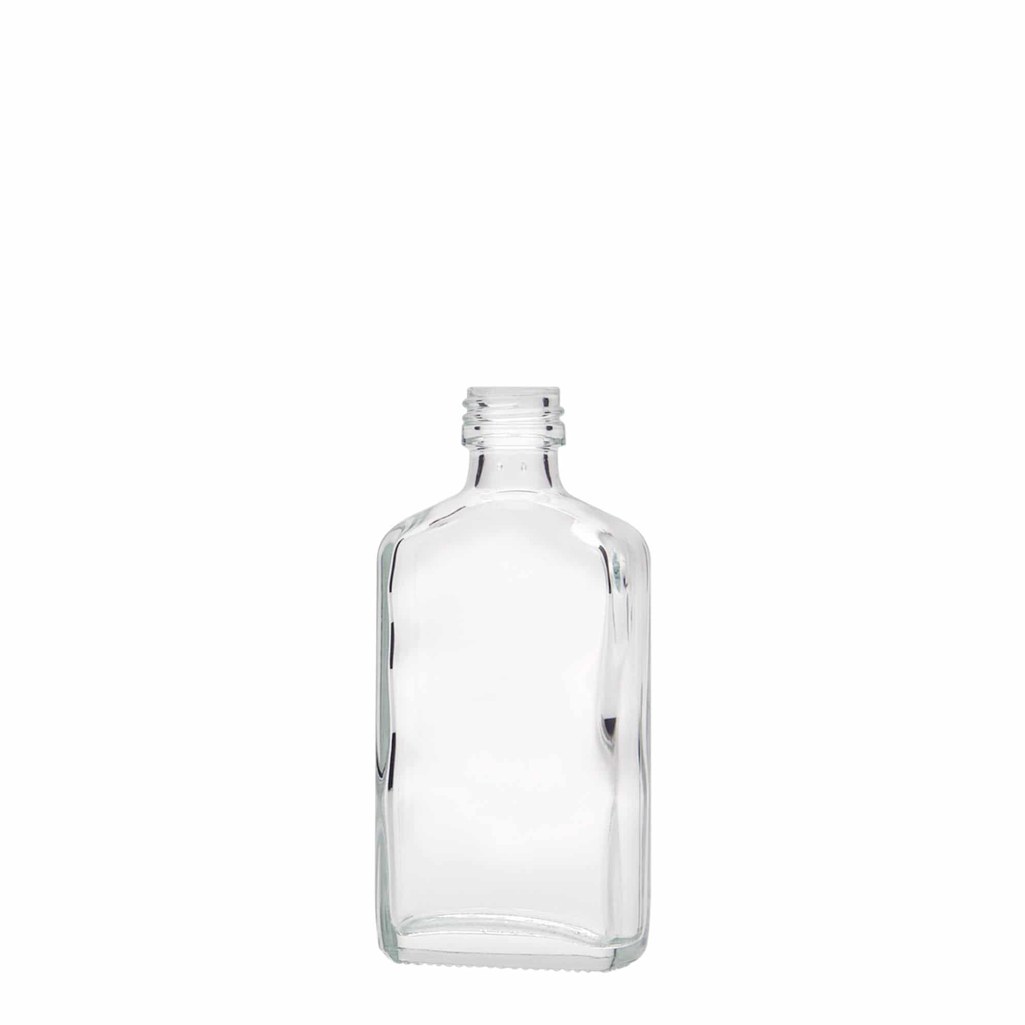 Flacon de buzunar de 50 ml, dreptunghiular, sticlă, gura: PP 18 Flacon de buzunar de 50 ml, dreptunghiular, sticlă, gura: PP 18