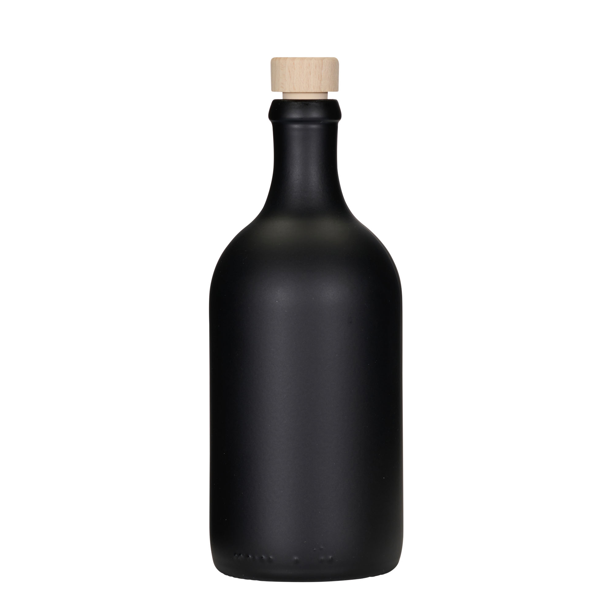 Sticlă de sticlă de 500 ml „Ginevra Leggera”, negru, gura: dop Sticlă de sticlă de 500 ml „Ginevra Leggera”, negru, gura: dop