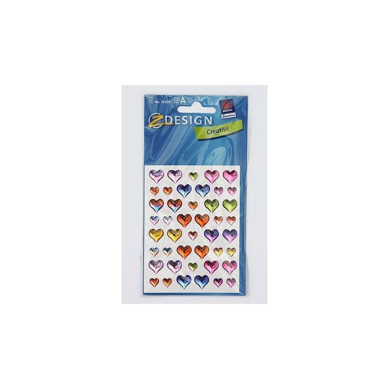 Zweckform autocolante „Inimi de gel”, plastic, multicolor