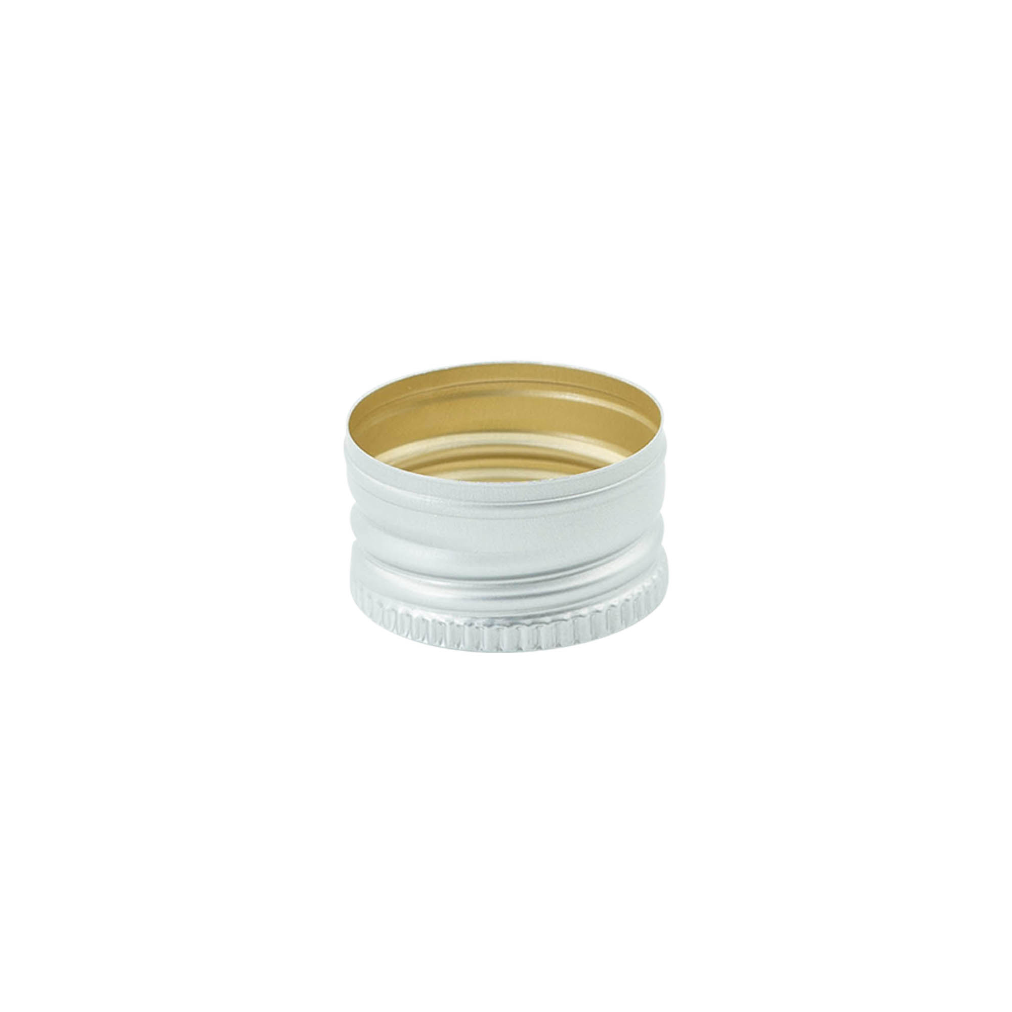 Capac cu filet #, metal, argintiu, pentru gura: PP 28 Capac cu filet #, metal, argintiu, pentru gura: PP 28