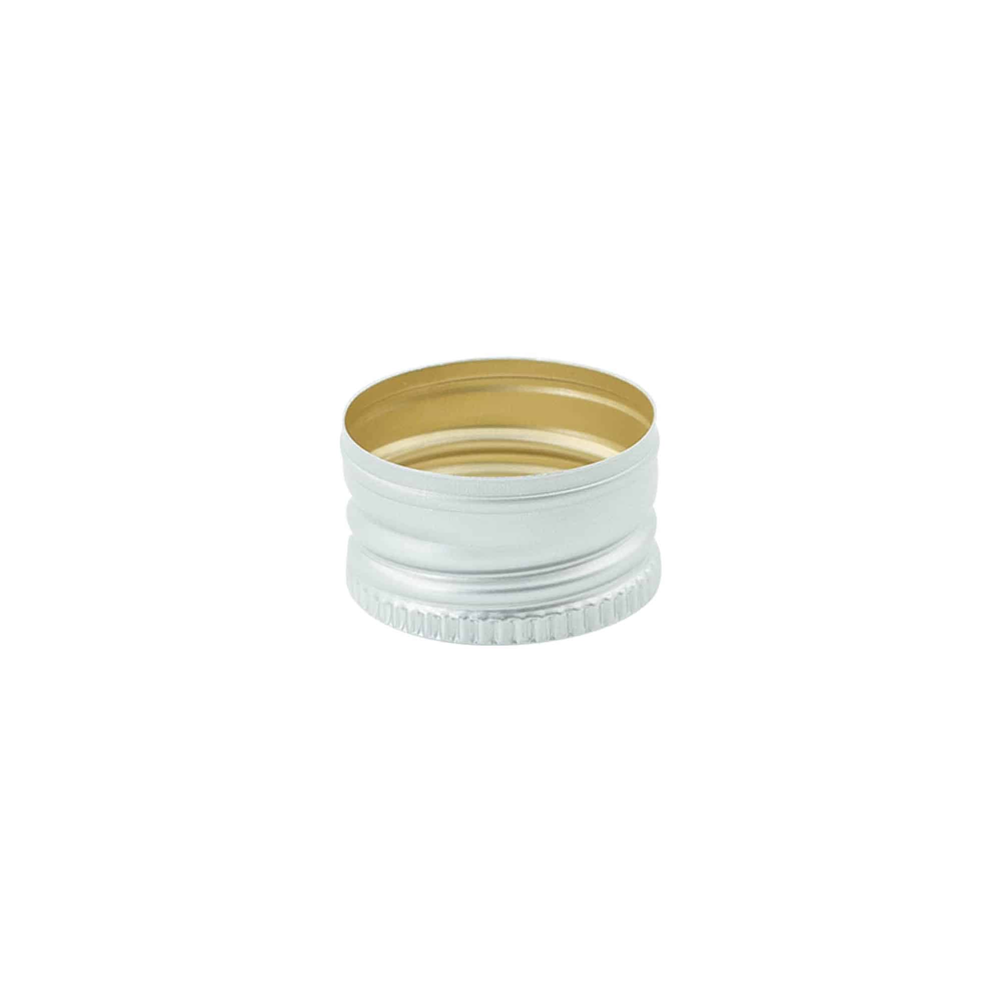 Capac cu filet, metal, argintiu, pentru gura: PP 28