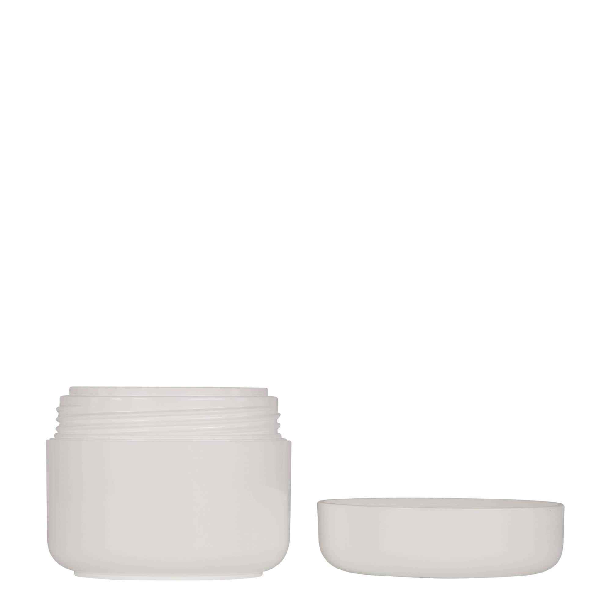 50 ml cutie din plastic „Bianca”, PP, alb, gura: capac cu filet