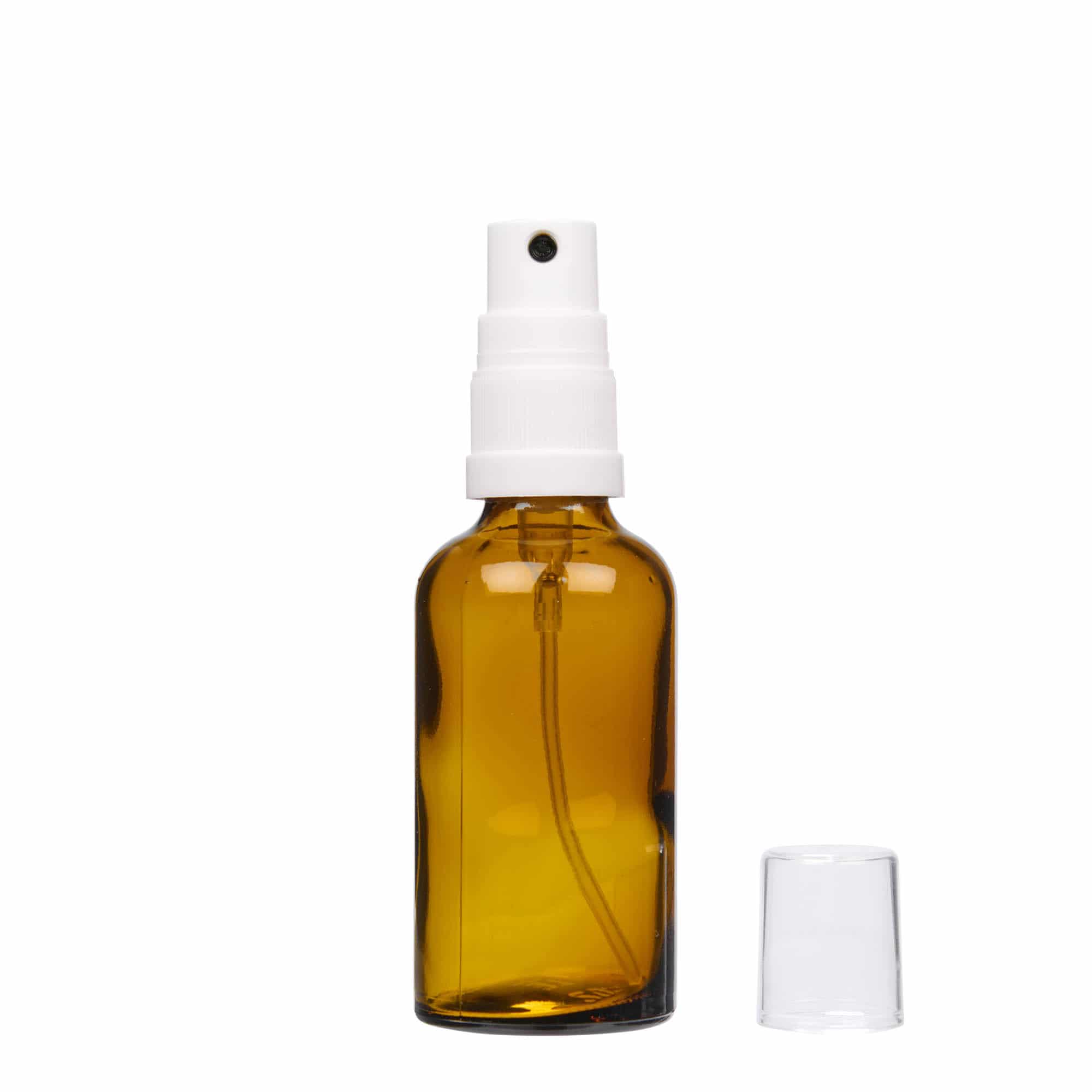 50 ml flacon cu pulverizator, medicament, sticlă, maro, gura: DIN 18