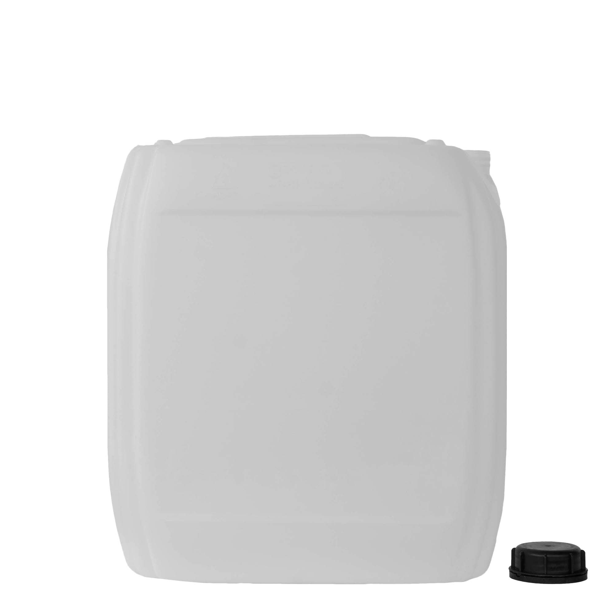 Canistră de 25 l, dreptunghiulară, plastic HDPE, natural, gura: ND 60