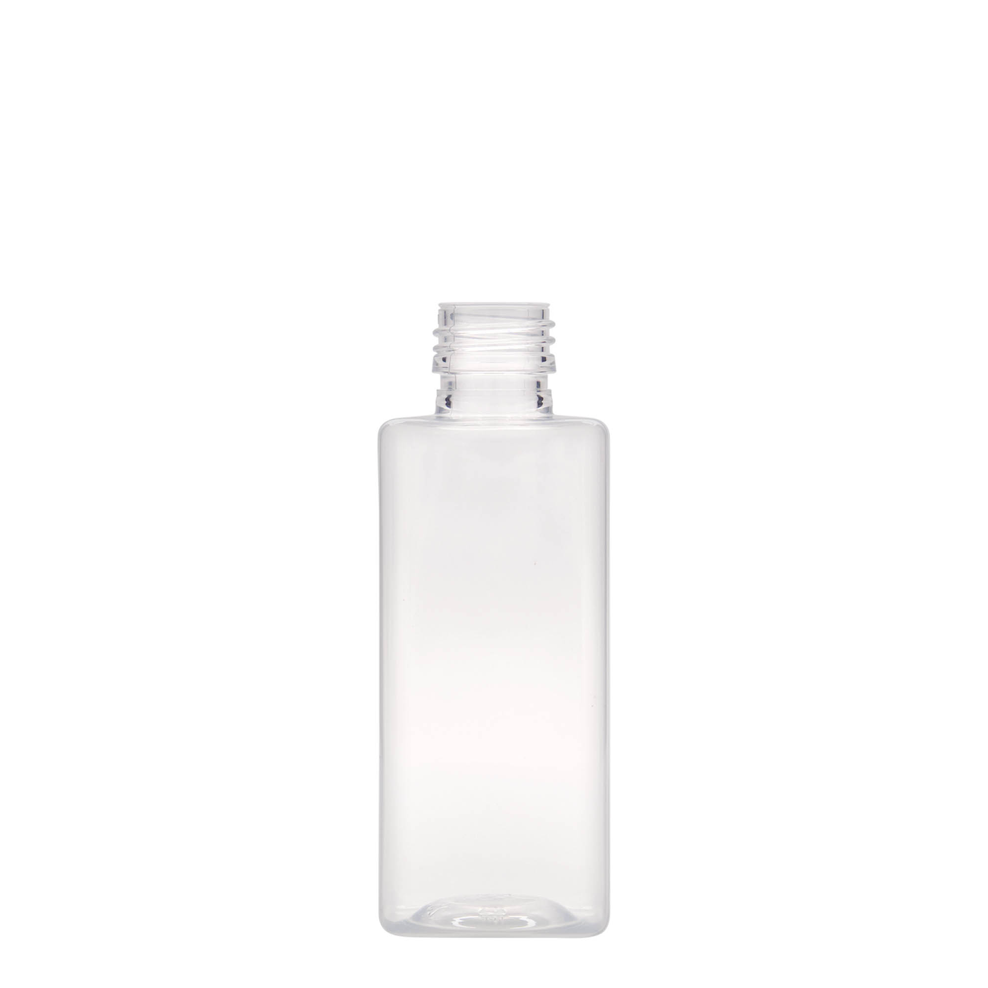 Sticlă PET de 250 ml „Karl”, pătrată, din plastic, gura: PP 28 Sticlă PET de 250 ml „Karl”, pătrată, din plastic, gura: PP 28