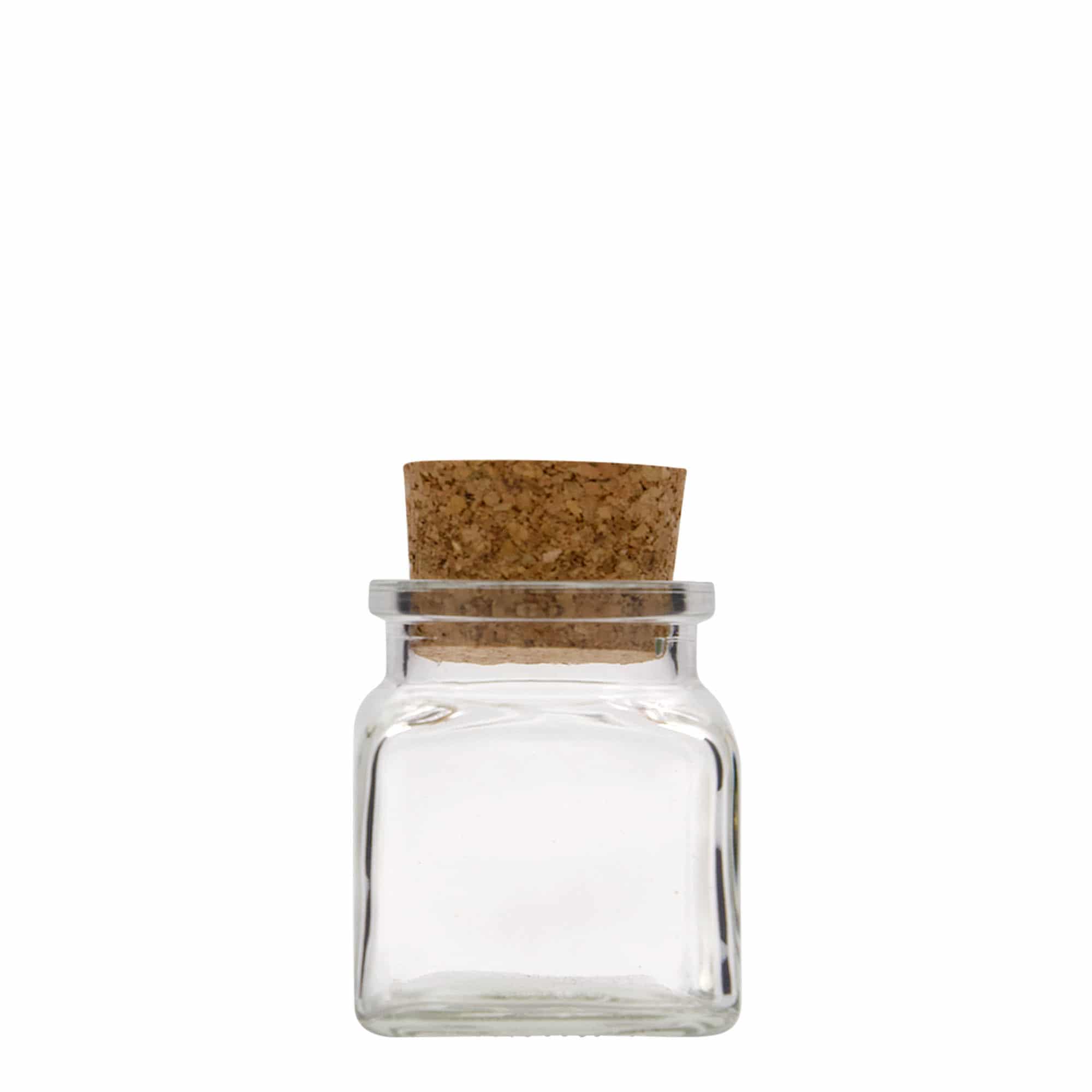 120 ml sticlă cu dop de plută, pătrată, gura: plută