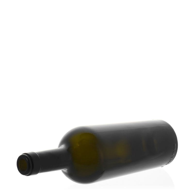 Sticlă de vin 750 ml „Imperiale”, verde antichizat, gura: dop