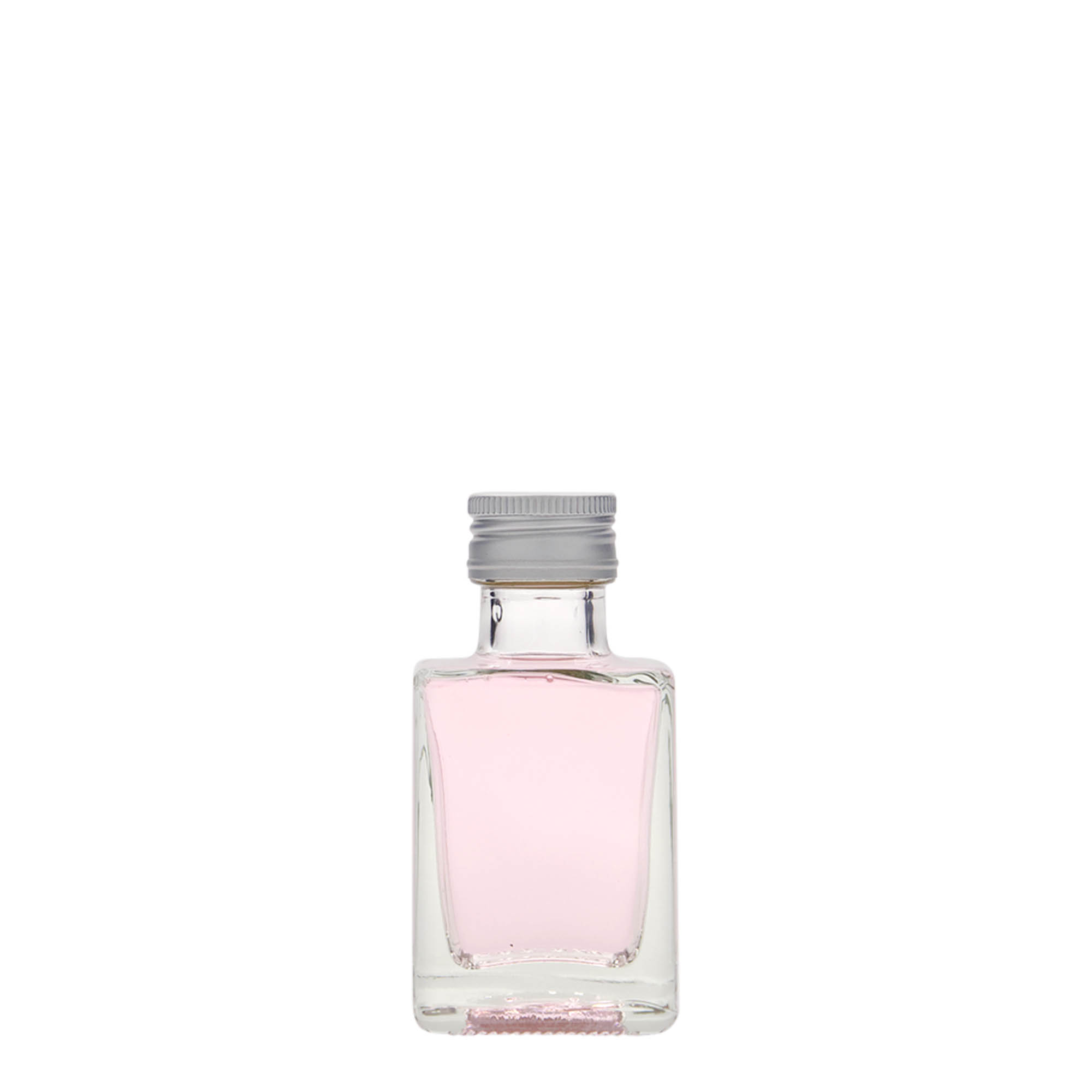 Sticlă de sticlă de 50 ml „Cube”, pătrată, gura: PP 24