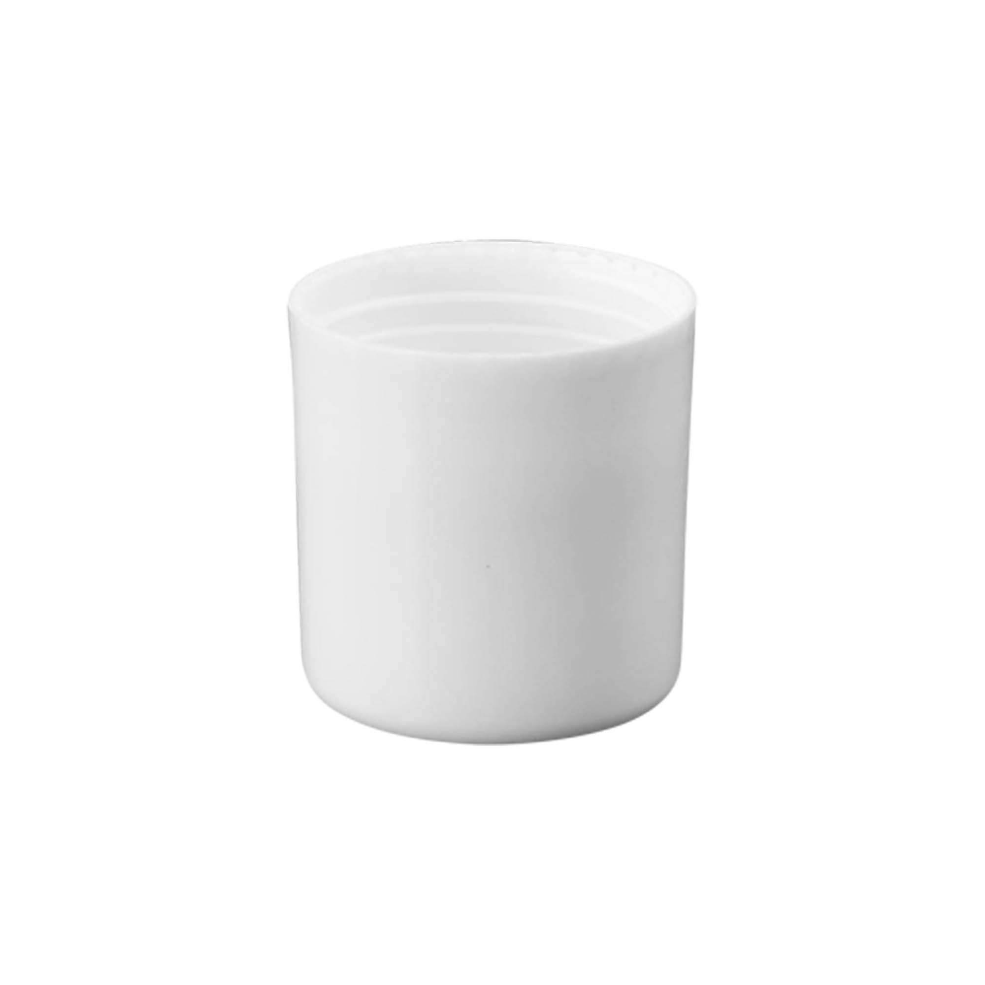 Capac pentru sticluță roll-on de 50 ml, plastic PP, alb, pentru deschidere: capac cu filet Capac pentru sticluță roll-on de 50 ml, plastic PP, alb, pentru deschidere: capac cu filet