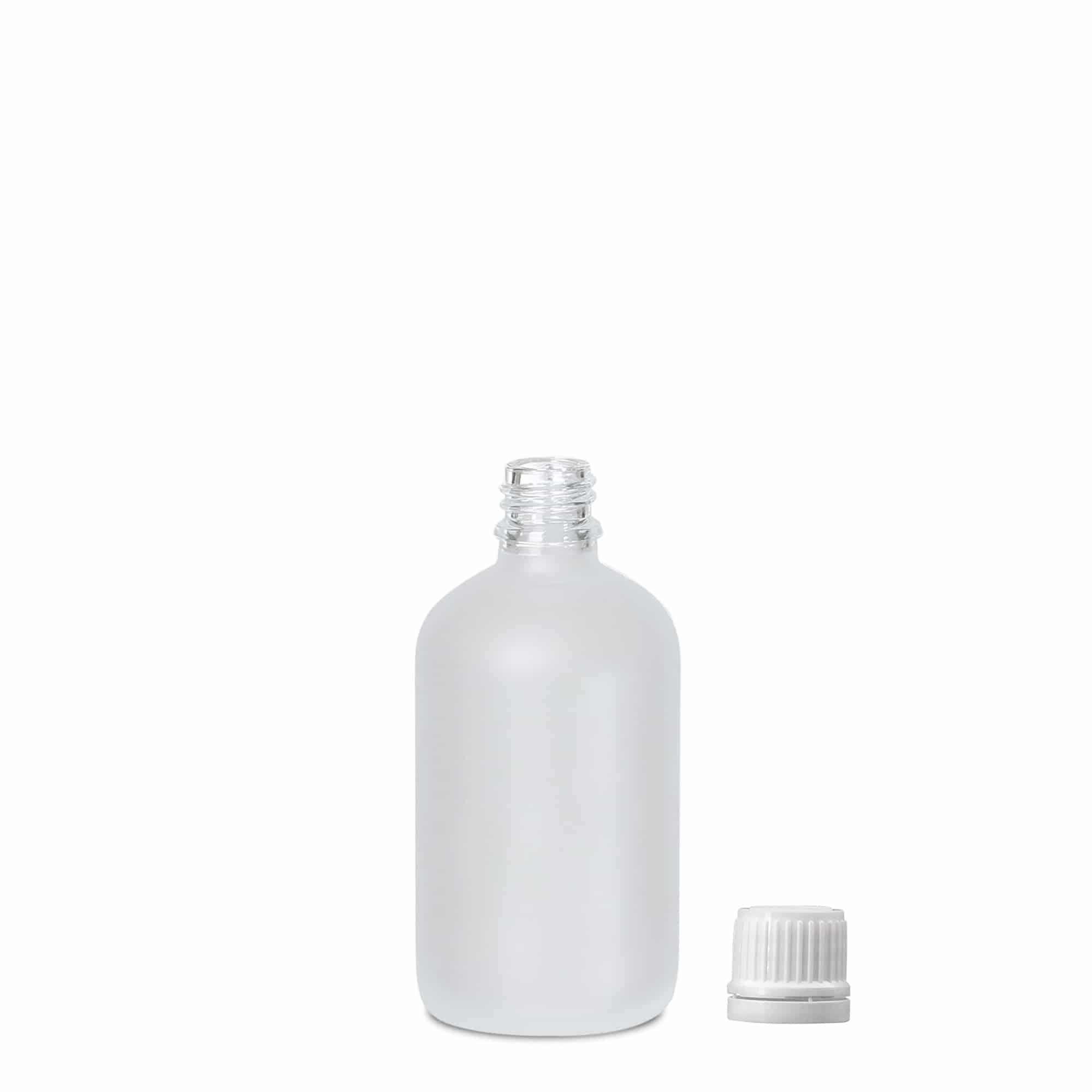 100 ml sticlă medicală, sticlă, mată, gura: DIN 18