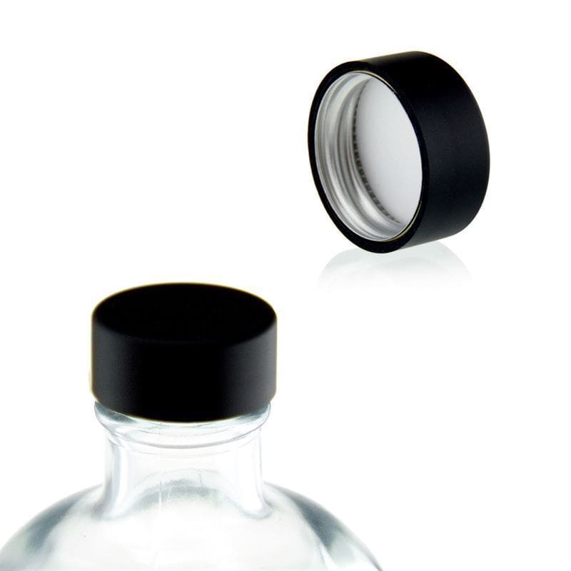 Capac cu filet, plastic ABS, negru, pentru deschidere: GPI 28/400