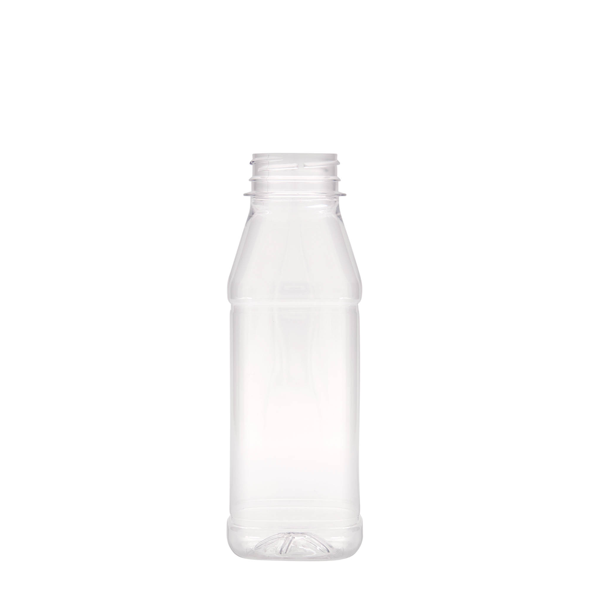 Sticlă PET de 330 ml „Milk and Juice Carré”, pătrată, plastic, gura: 38 mm