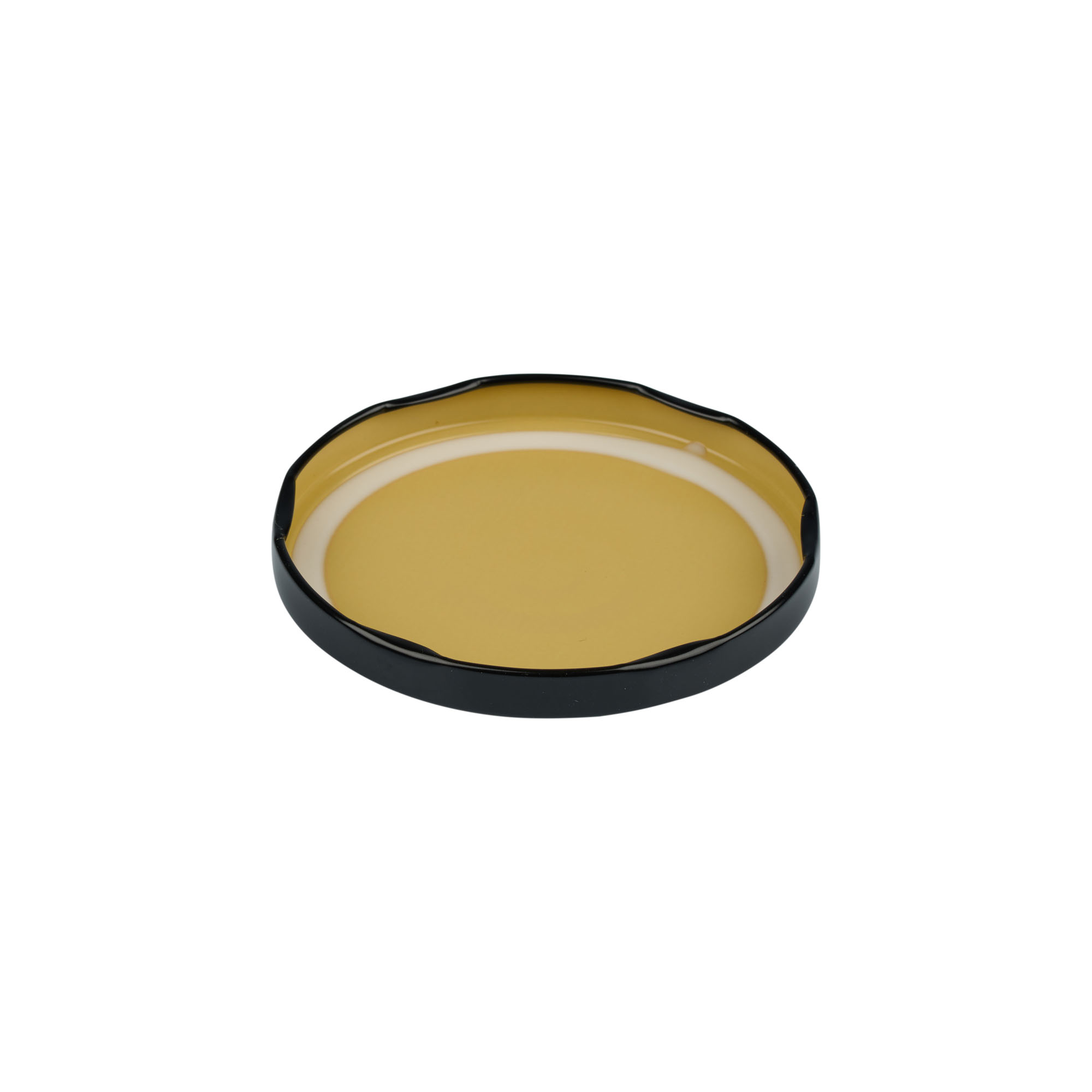 Capac Twist-Off, tablă albă, negru, pentru deschidere: TO 82