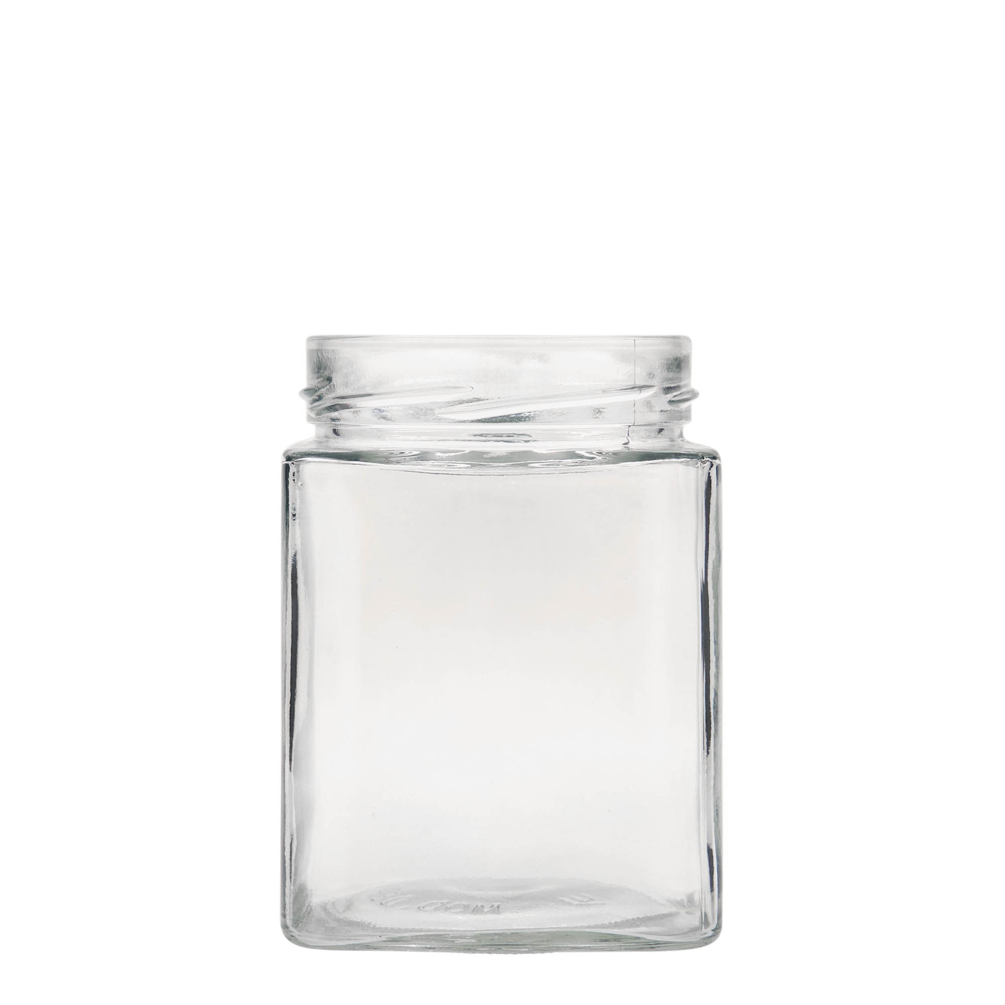 580 ml borcan pătrat „Ikarus”, gura: Deep-Twist-Off (DTO 82)
