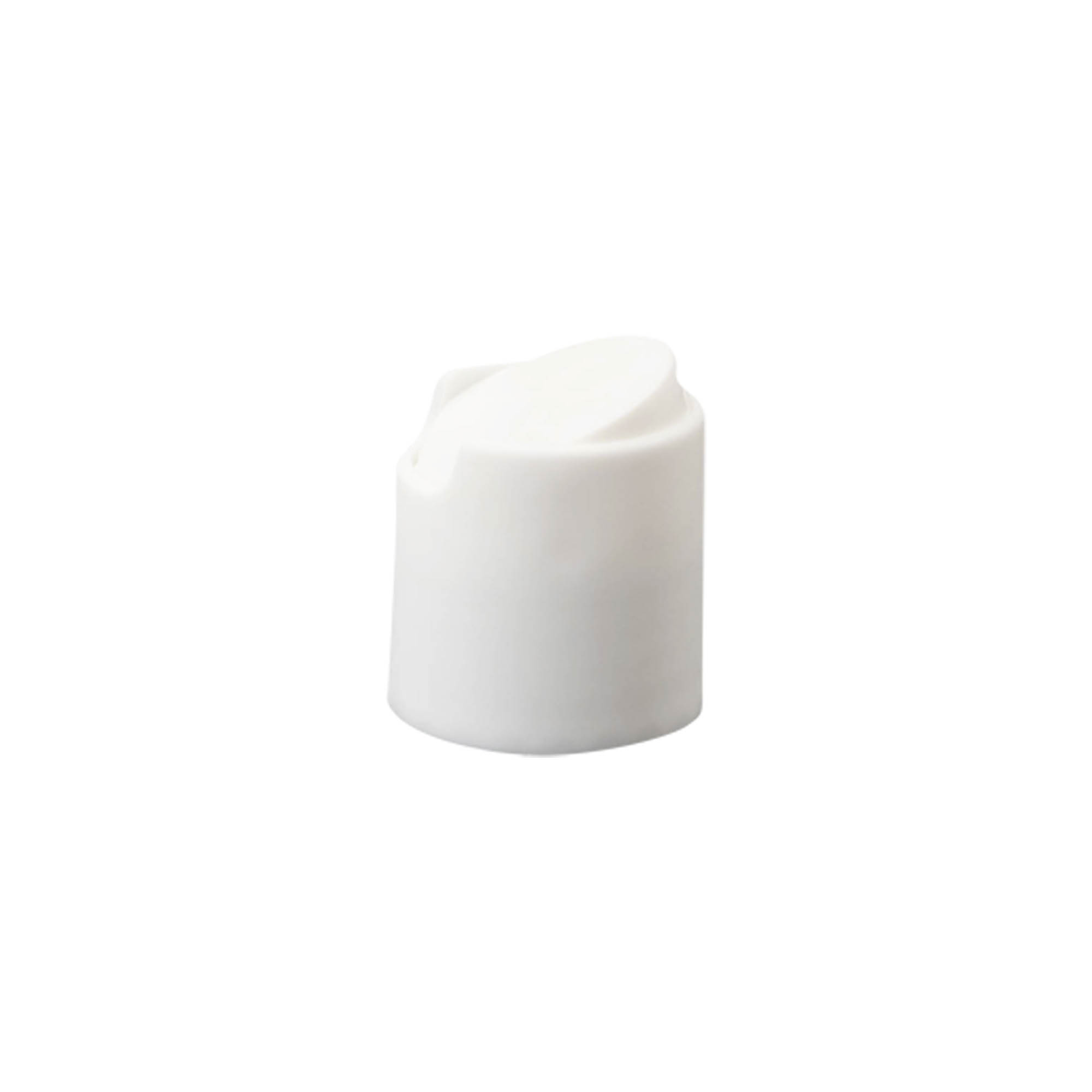Capac cu filet Disc Top, plastic PP, alb, pentru gura: 24/410