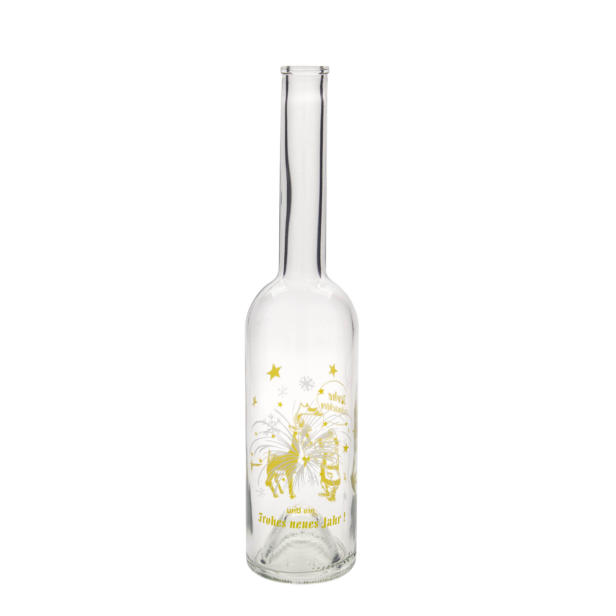 Sticlă de sticlă de 500 ml „Opera”, motiv: foc de artificii, gura: dop de plută