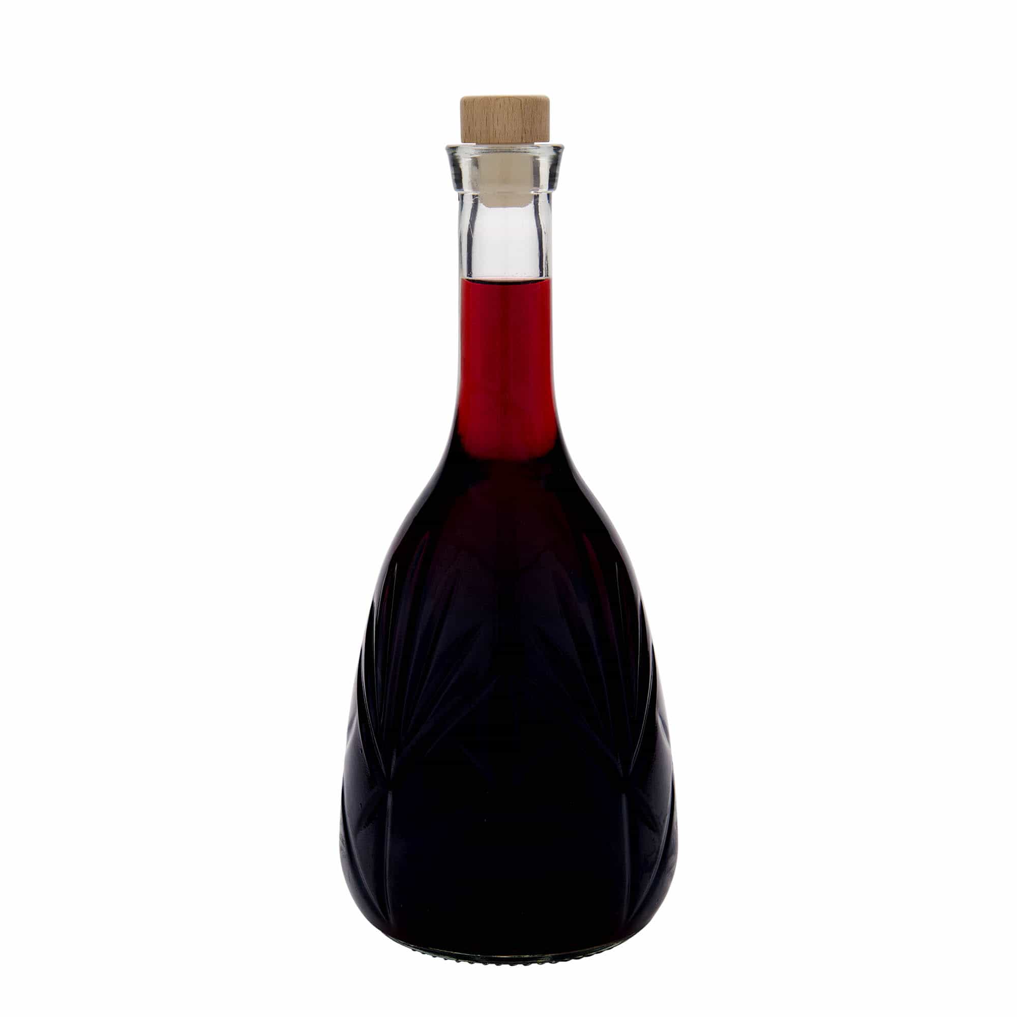 Sticlă de sticlă de 1.000 ml „Reliefa”, gura: dop de plută