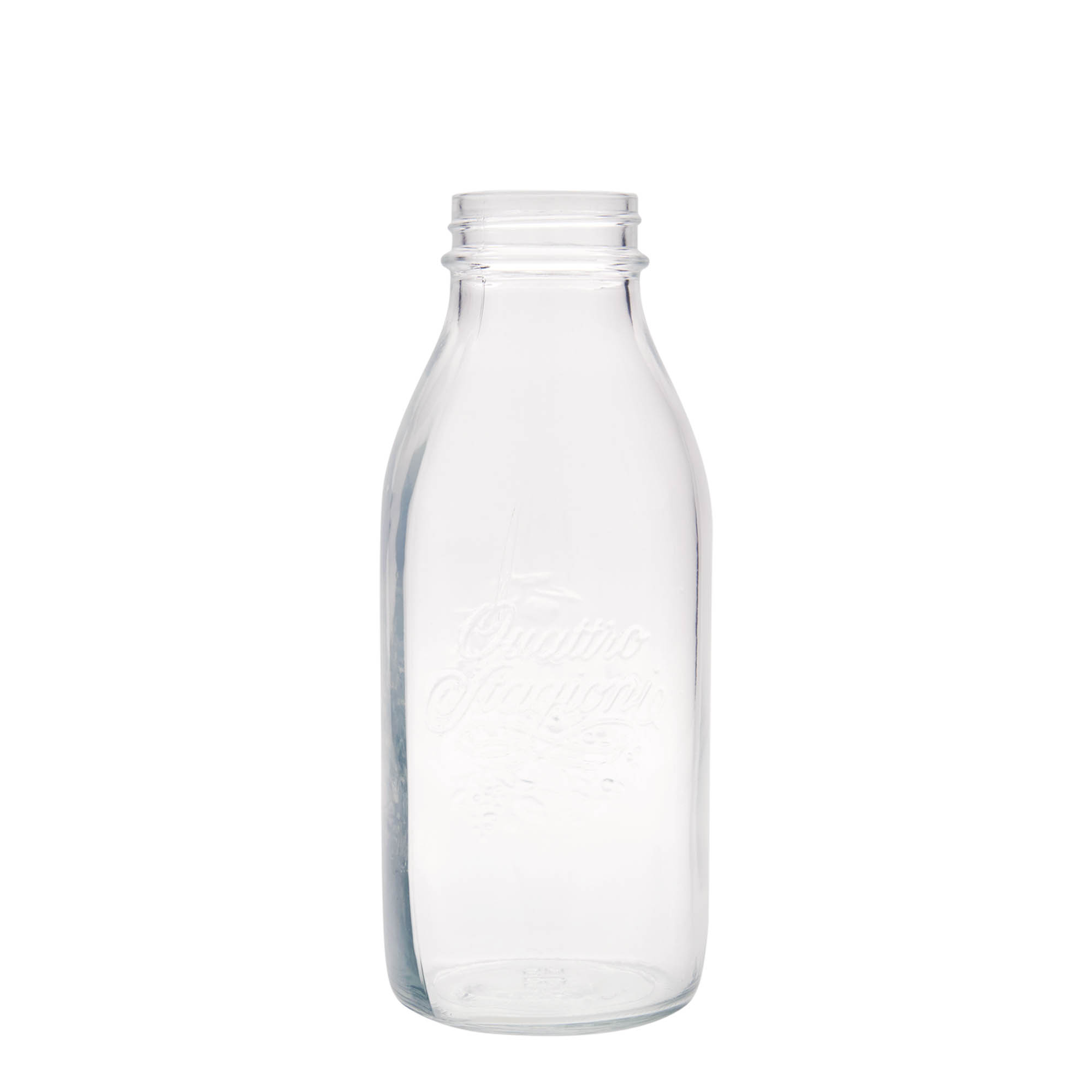 Sticlă de sticlă de 1.000 ml „Quattro Stagioni”, gura: capac cu filet Sticlă de sticlă de 1.000 ml „Quattro Stagioni”, gura: capac cu filet