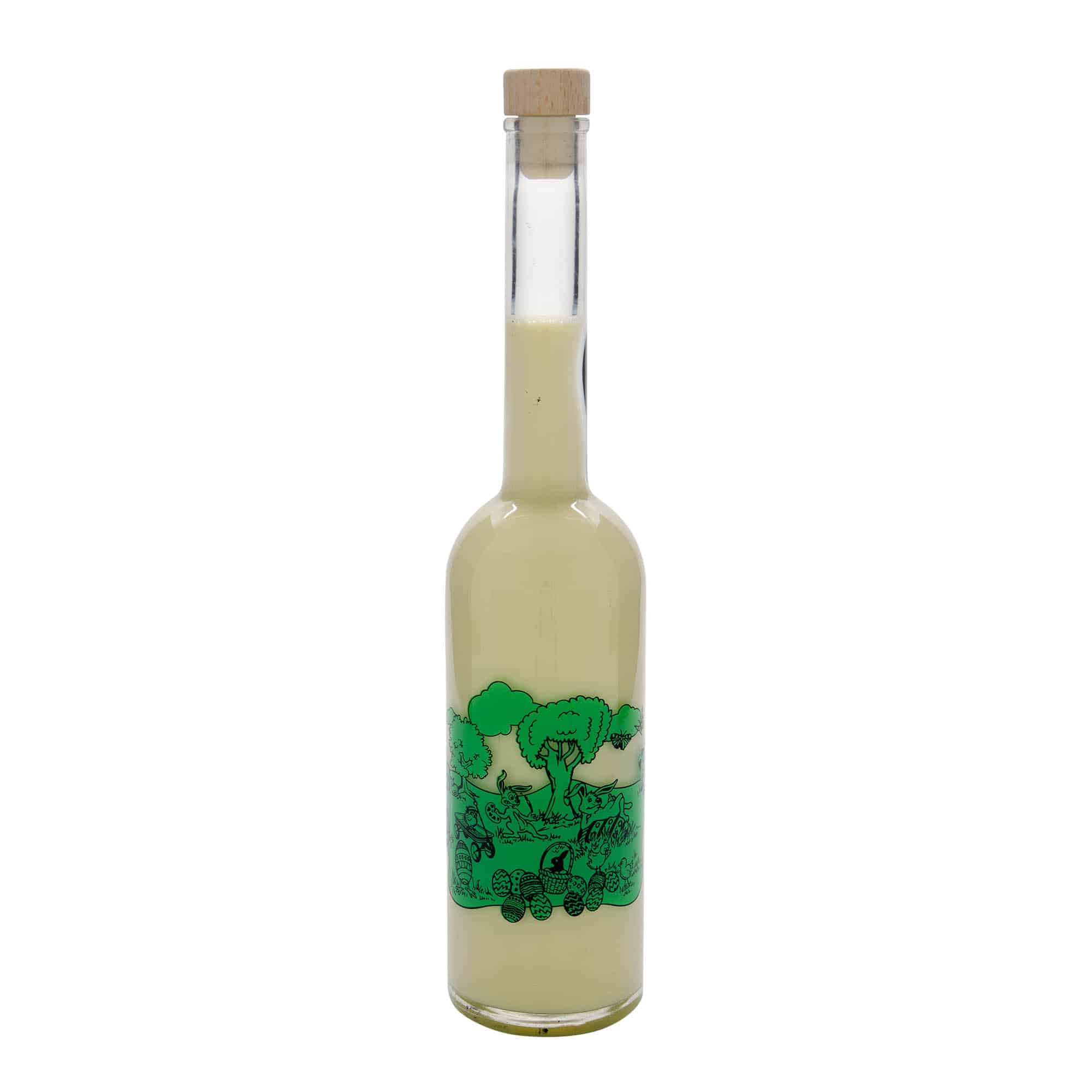 Sticlă de sticlă de 500 ml „Opera”, motiv: Paște fericit, gât: dop