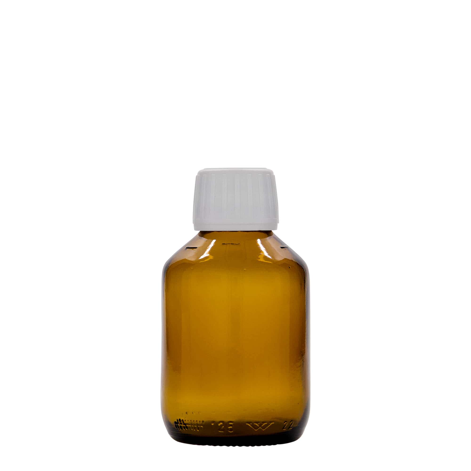 125 ml sticlă medicală, maro, sticlă, gura: PP 28