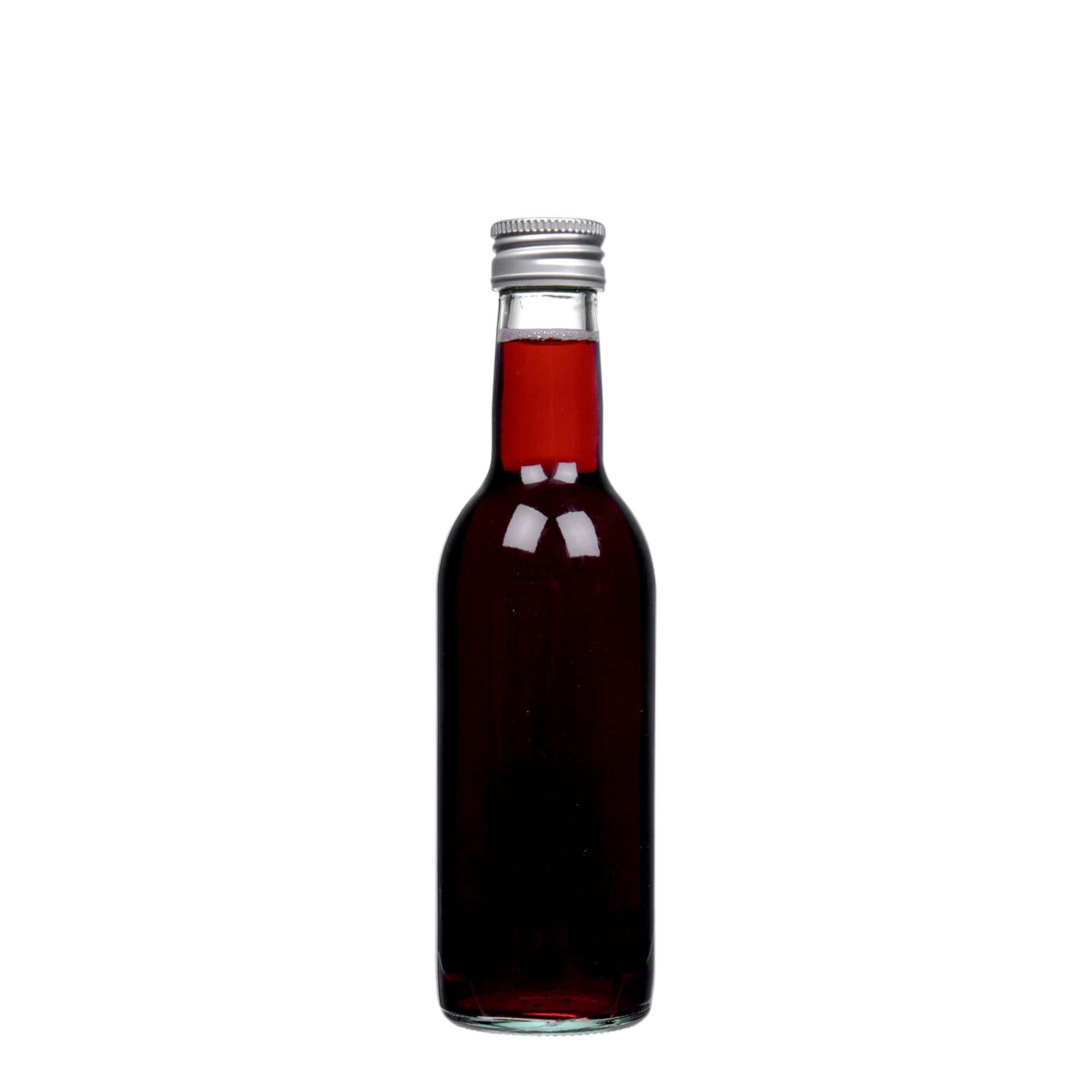 Sticlă de sticlă de 250 ml „Bordeaux”, gura: PP 28