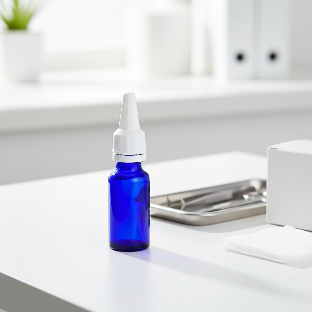 Capac cu filet și aplicator, din plastic PE, alb, pentru deschidere: DIN 18 Capac cu filet și aplicator, din plastic PE, alb, pentru deschidere: DIN 18