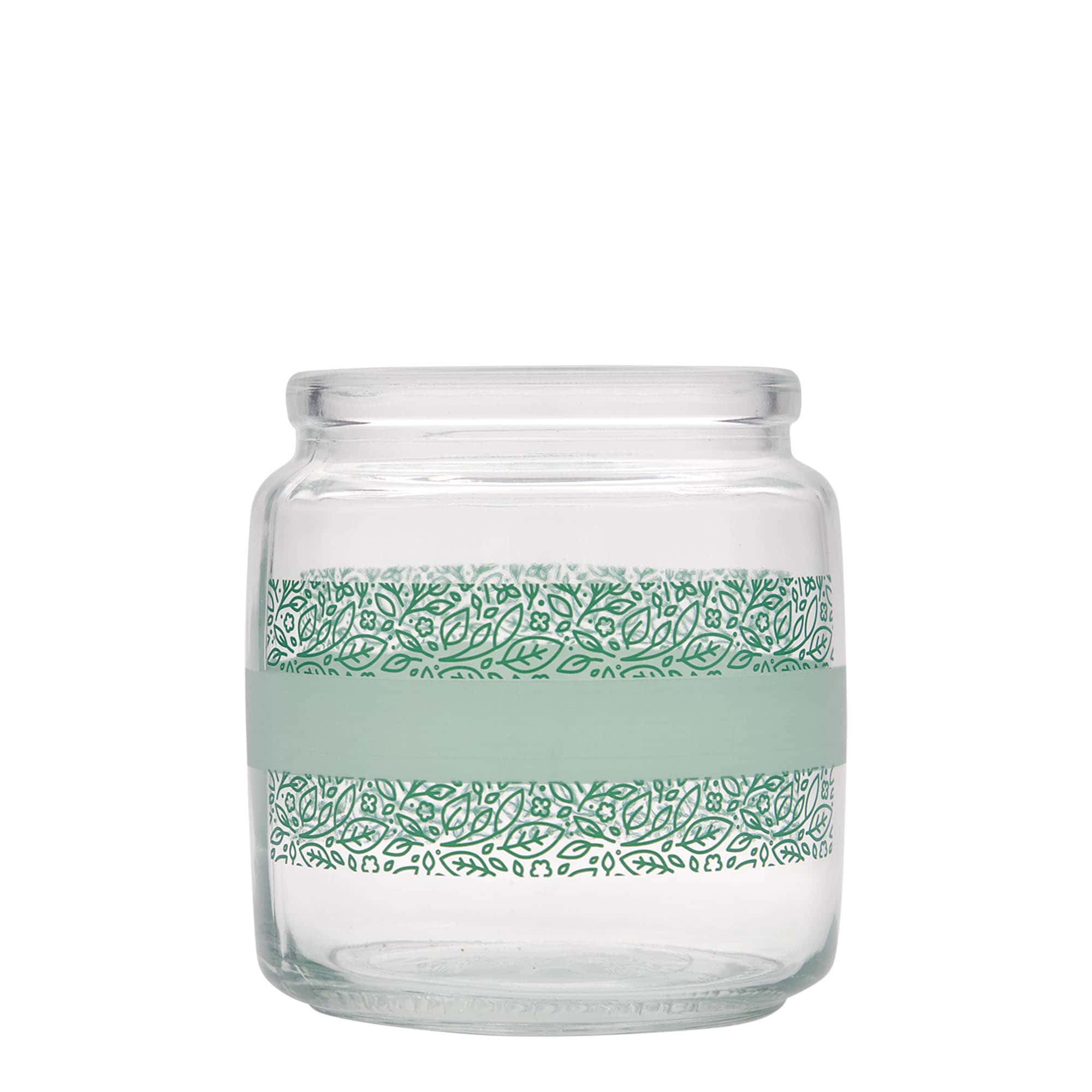750 ml sticlă cu dop de plută 'Giara', motiv: Naturalmente verde, gura: plută