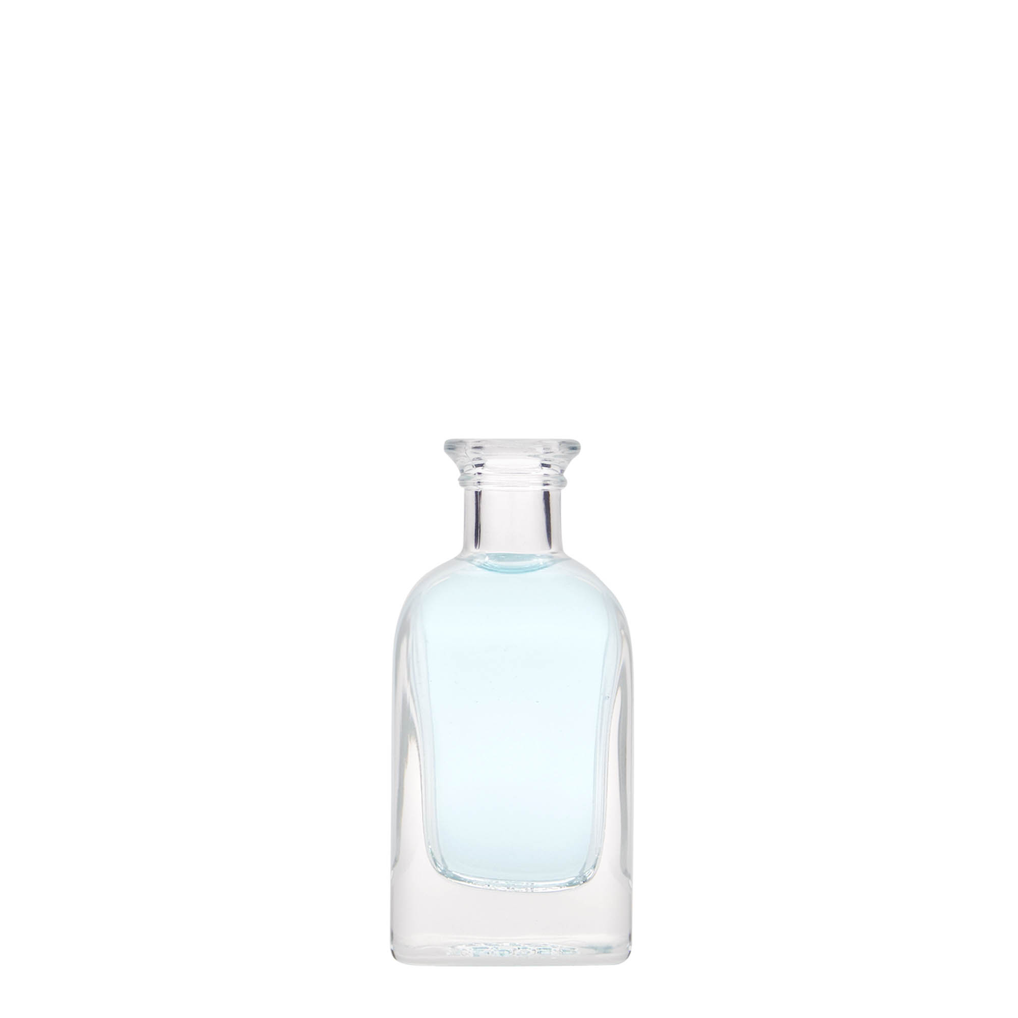 Sticlă de 40 ml, pătrată, Apotheker Carré, gât: dop de plută