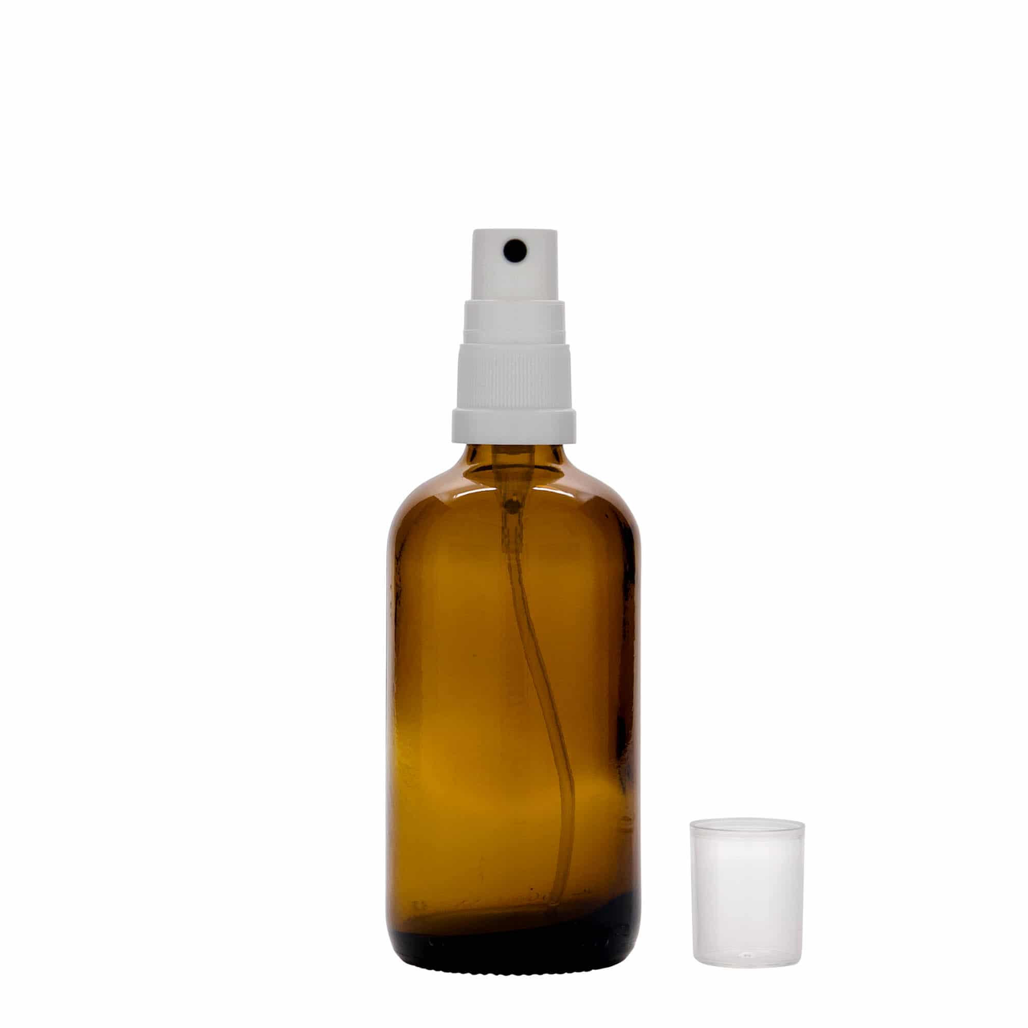 100 ml flacon spray medicament, sticlă, maro, gura: DIN 18
