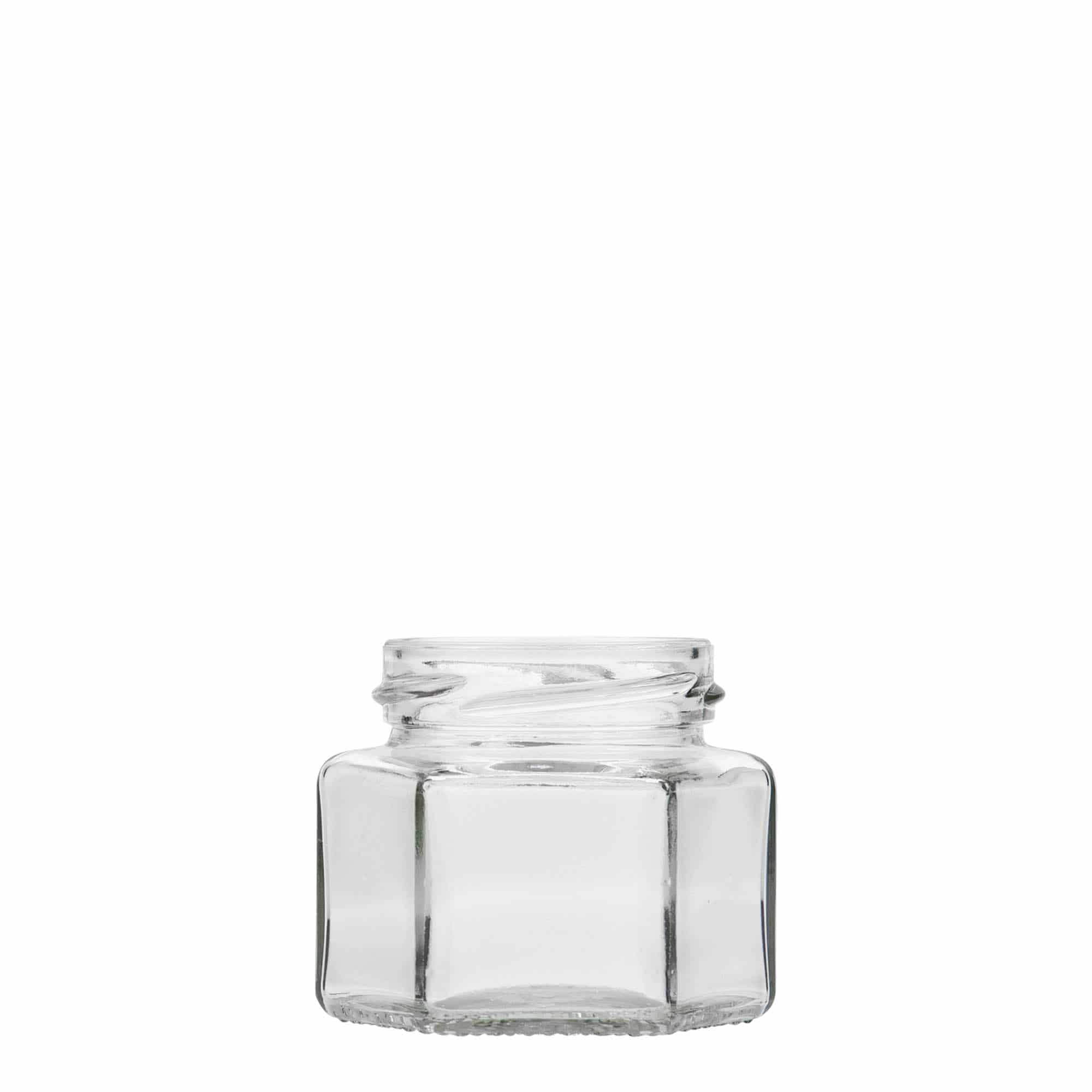 106 ml borcan hexagonal, gură: twist-off (TO 53)