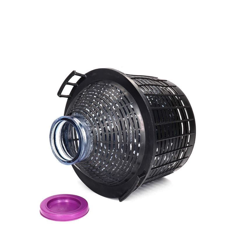 20 l butelie cu balon gât larg, sticlă, gură: capac cu clapetă