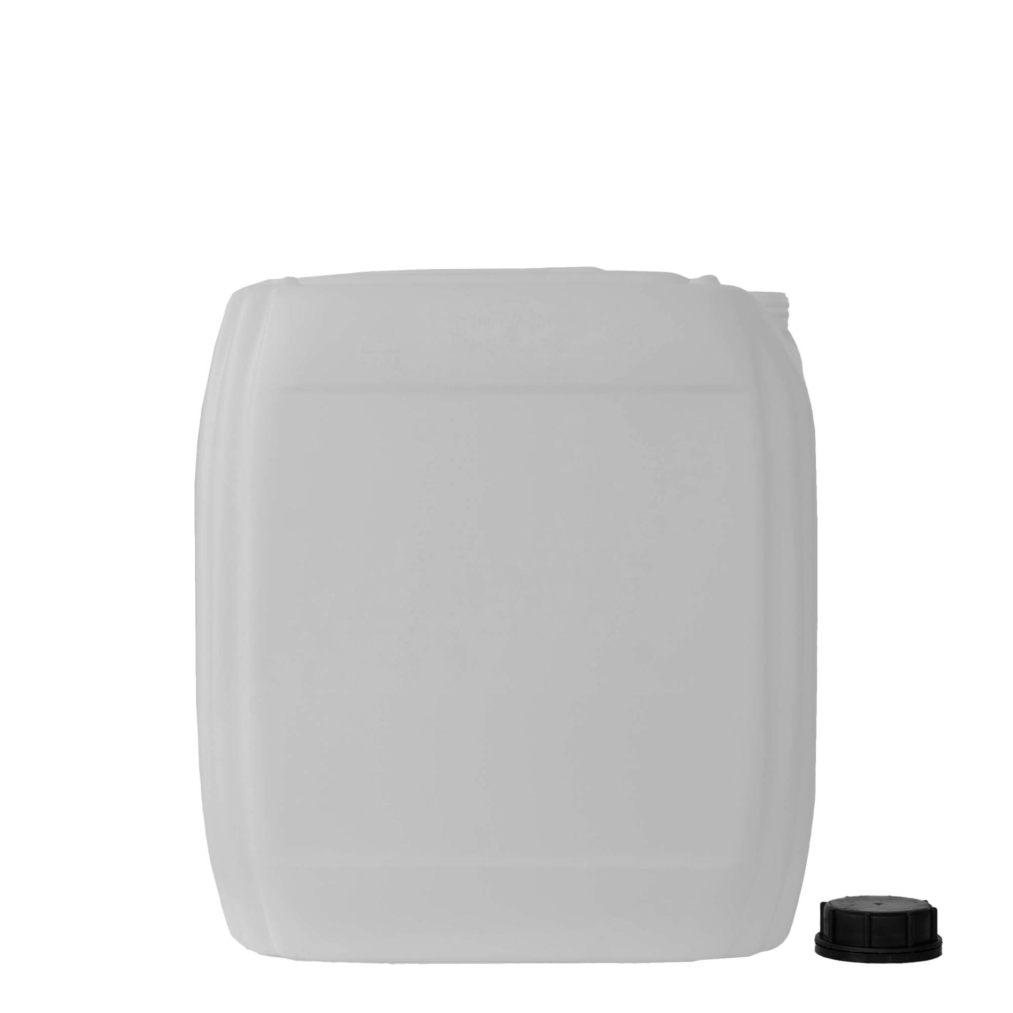 Canistră de 30 l, dreptunghiulară, plastic HDPE, natural, deschidere: ND 60 Canistră de 30 l, dreptunghiulară, plastic HDPE, natural, deschidere: ND 60